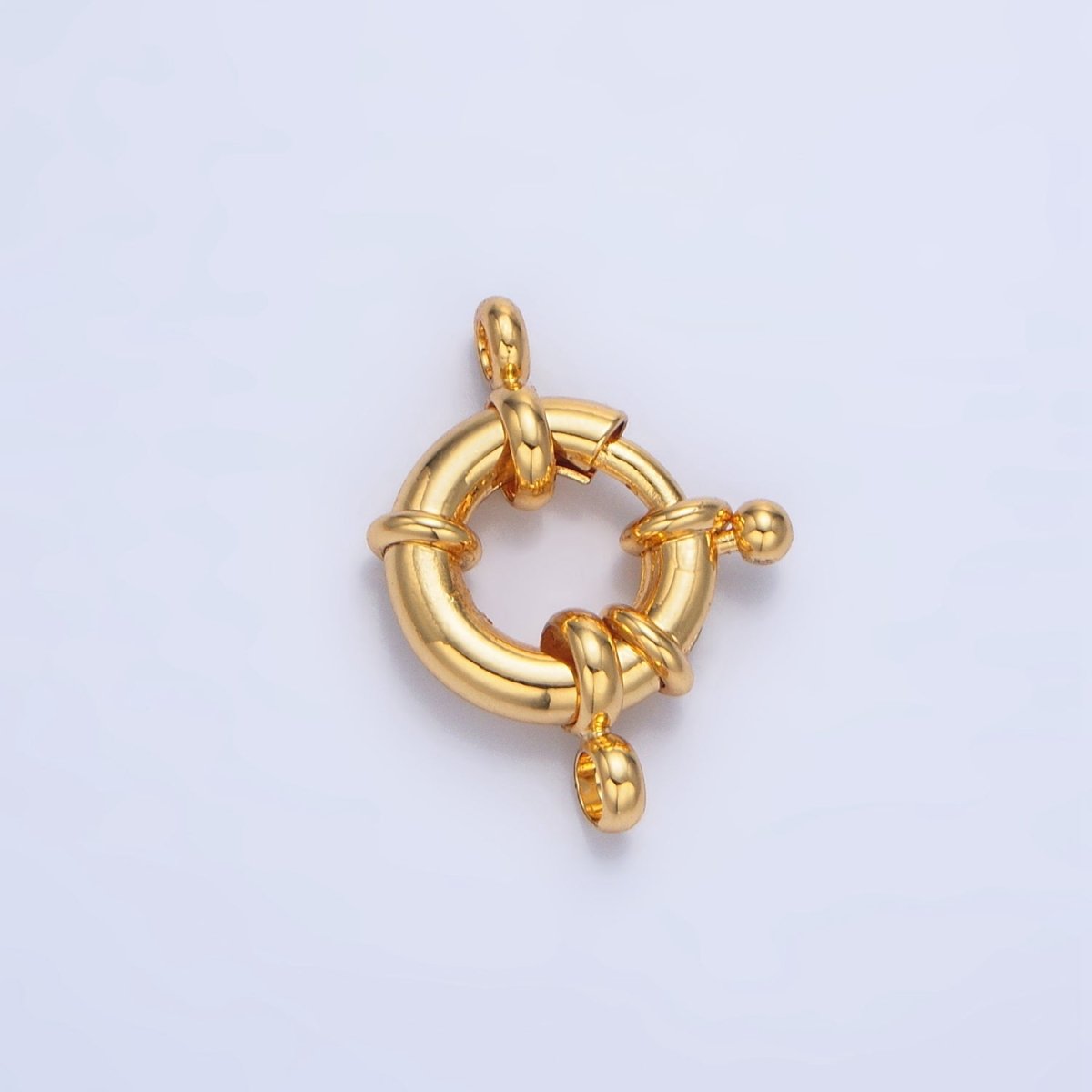 24K Gold Filled 11mm, 15mm Double Loop Sailor Clasps Closure Findings | Z943 Z990