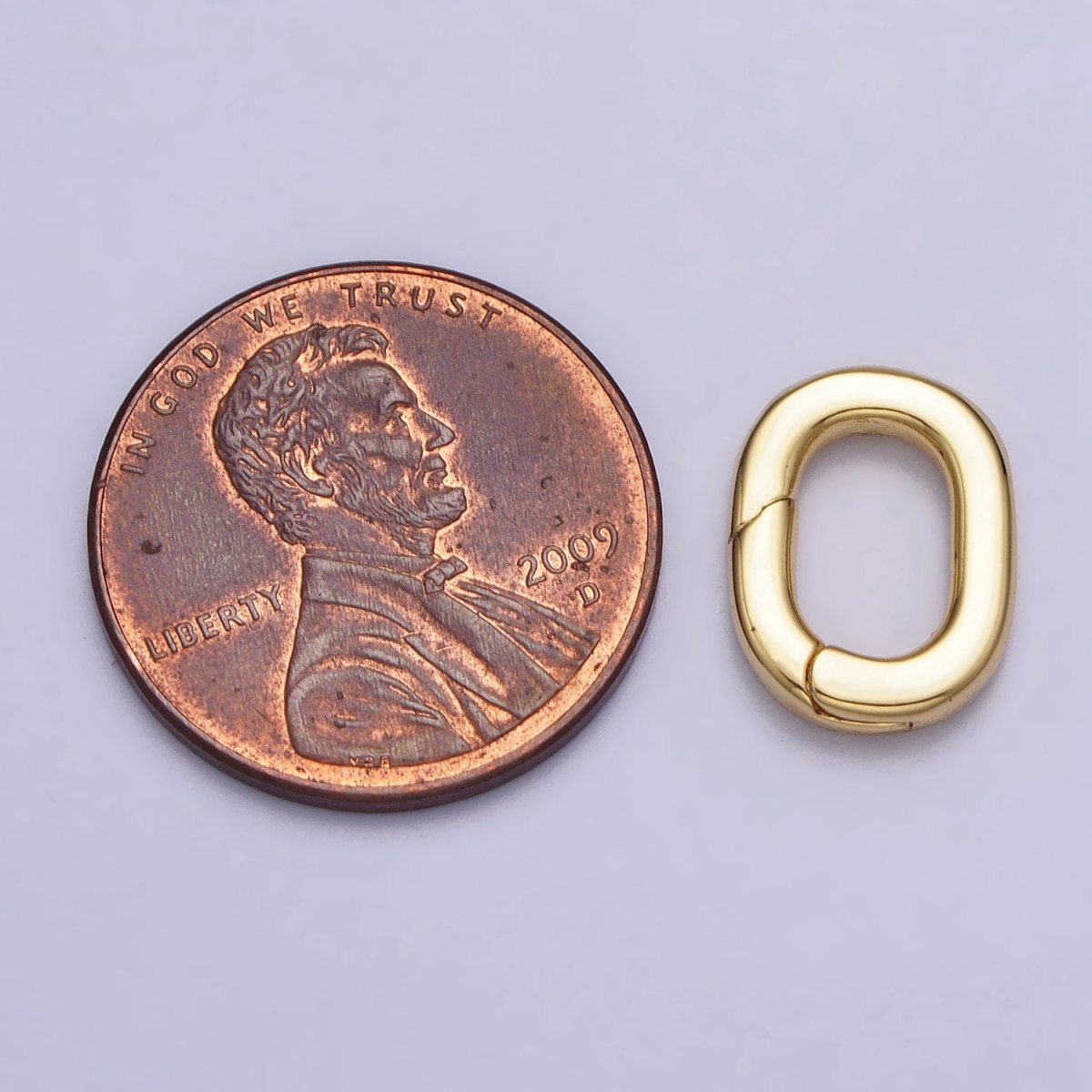 24K Gold Filled 12.5mm Oval Oblong Push Gate Spring Ring Enhancer Closure Supply in Gold & Silver | Z-117 Z-118