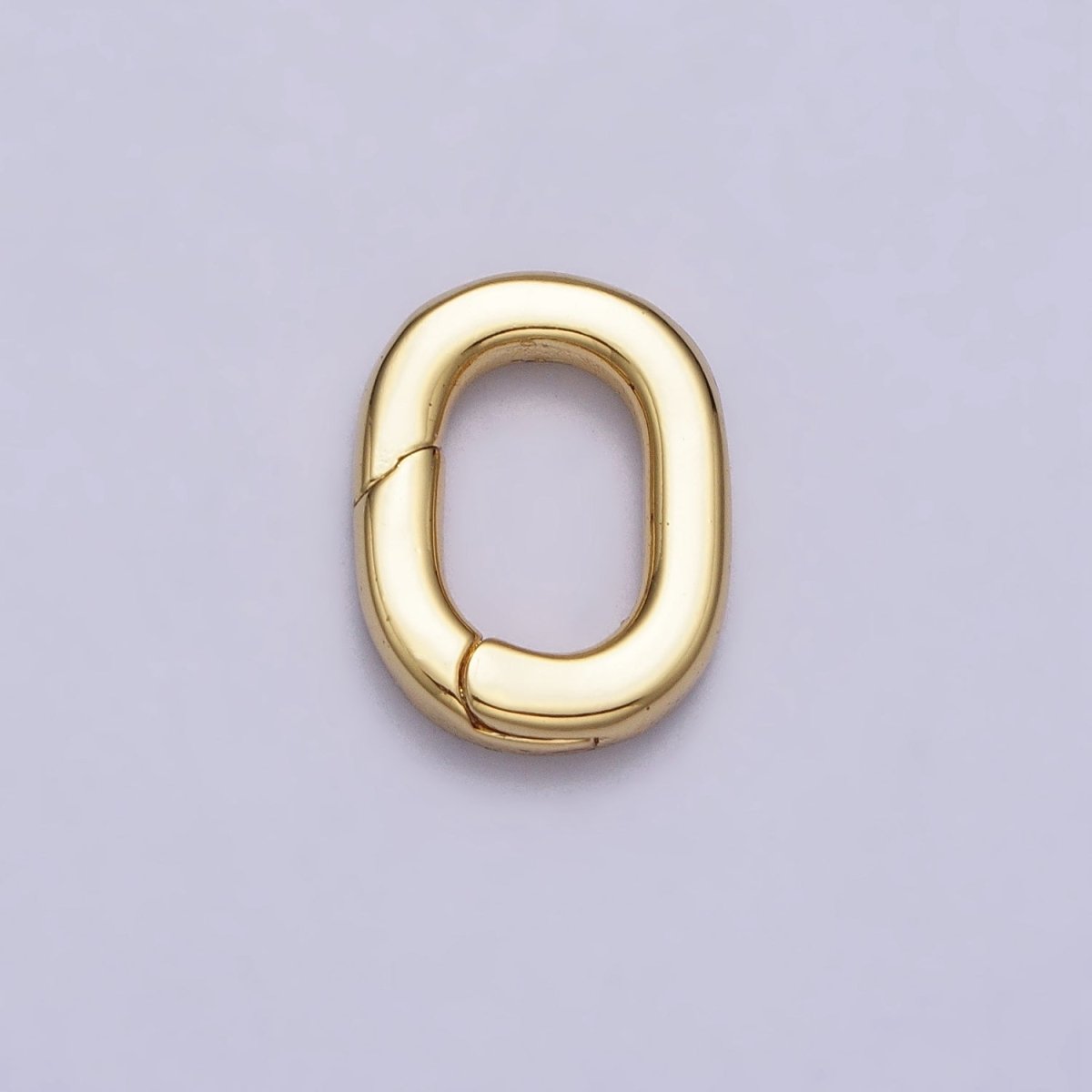 24K Gold Filled 12.5mm Oval Oblong Push Gate Spring Ring Enhancer Closure Supply in Gold & Silver | Z-117 Z-118