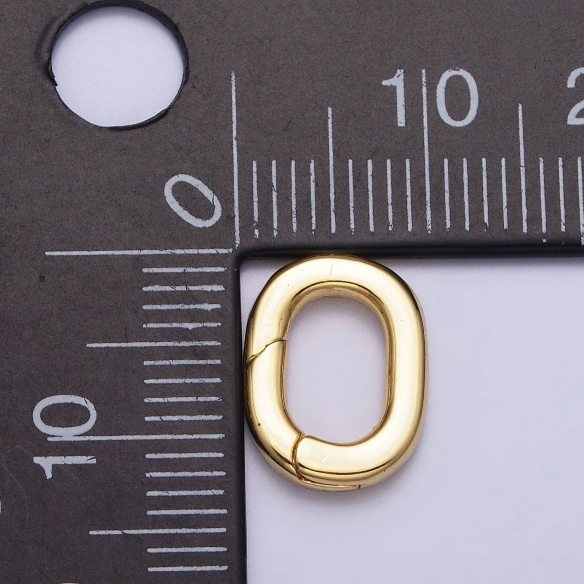 24K Gold Filled 12.5mm Oval Oblong Push Gate Spring Ring Enhancer Closure Supply in Gold & Silver | Z-117 Z-118