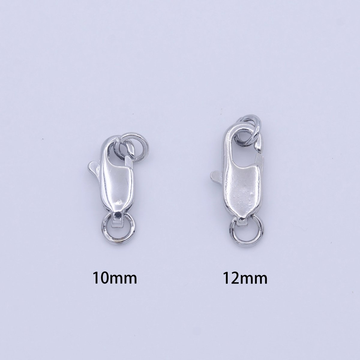 24K Gold Filled 12mm, 10mm Lobster Clasps Claw Closure Jewelry Supply in Gold & Silver | K-299 - K-302