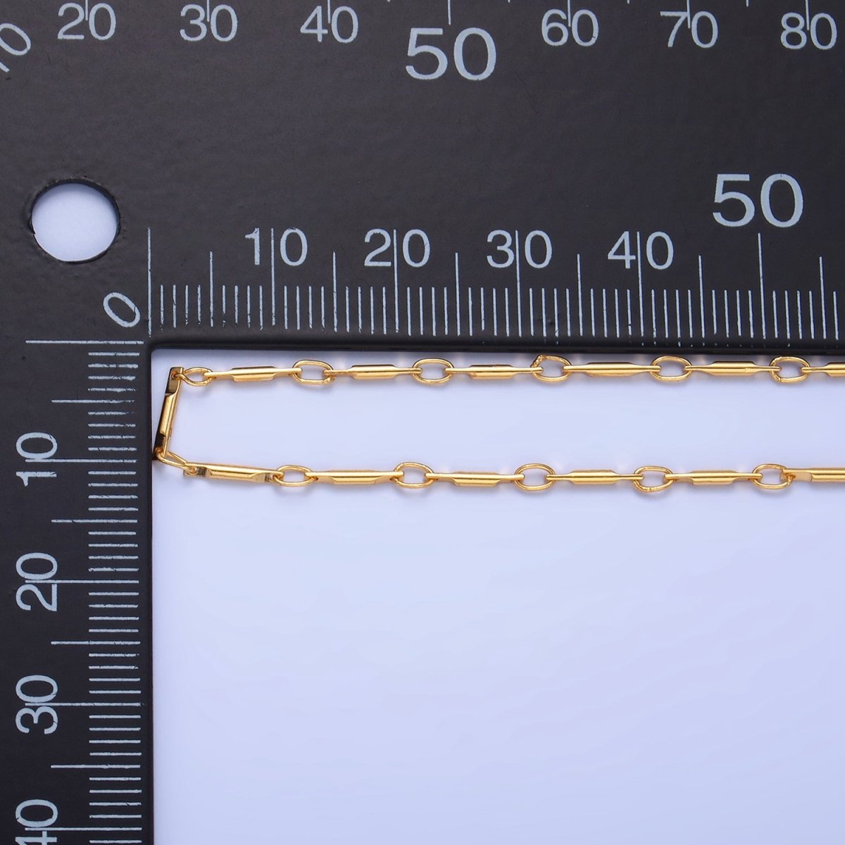 24K Gold Filled 1.2mm Minimalist Unique Link Unfinished Chain by Yard | Roll-1527
