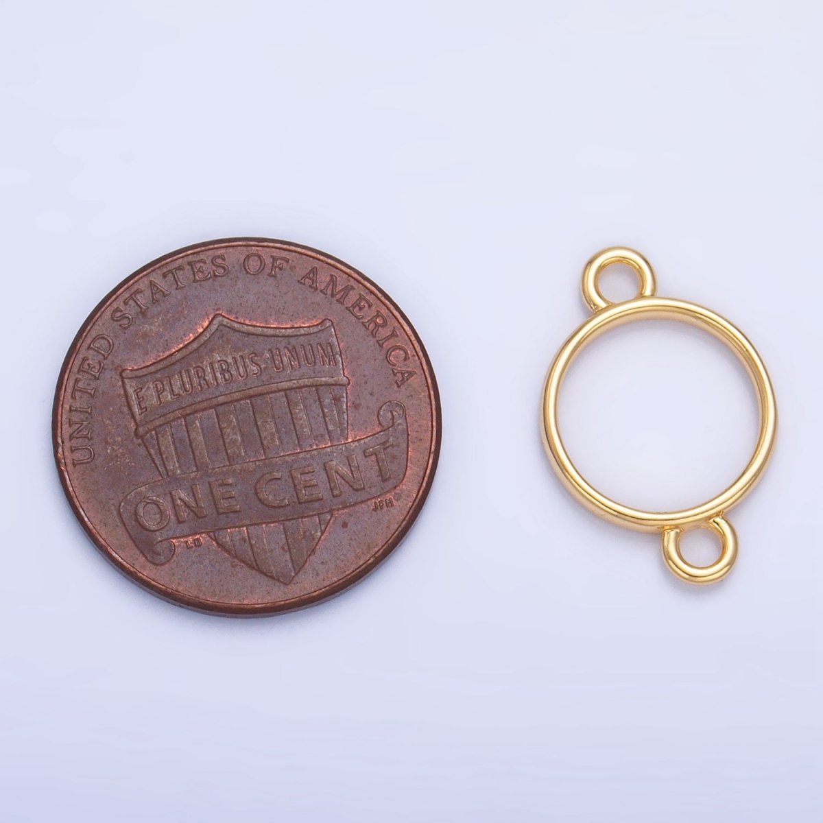 24K Gold Filled 12mm Open Minimalist Round Connector | F735 - DLUXCA