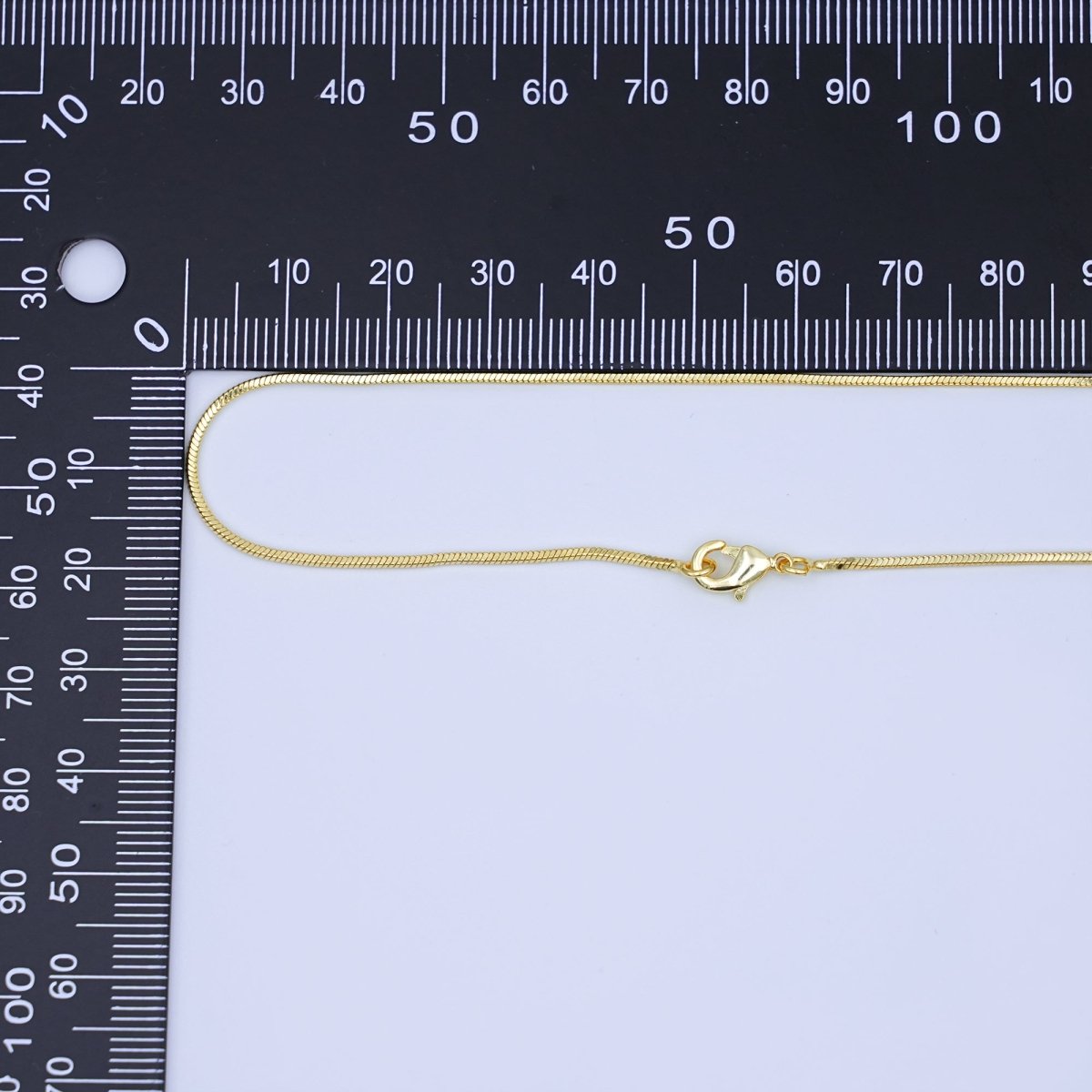 24K Gold Filled 1.2mm Snake Cocoon 18 Inch Chain Necklace | WA - 3232 - DLUXCA