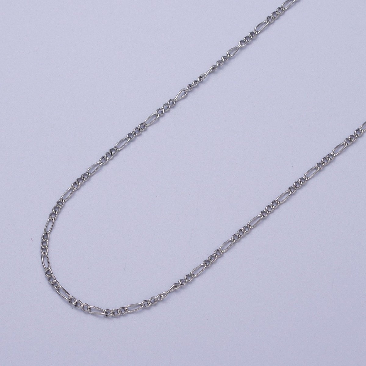 24K Gold Filled 1.3mm Dainty Figaro Unfinished Chain in Gold & Silver | ROLL-903, ROLL-904 Clearance Pricing