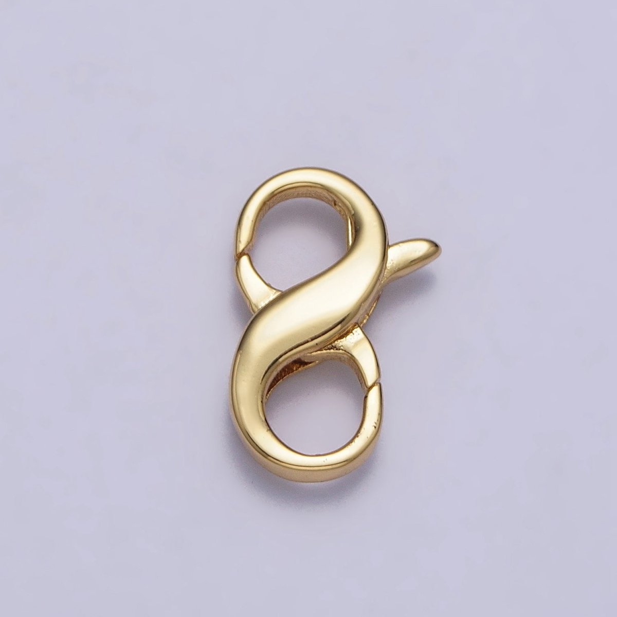 24K Gold Filled 13mm Infinity Double Lobster Clasps Closure Jewelry Supply in Gold & Silver | Z-143 Z-144