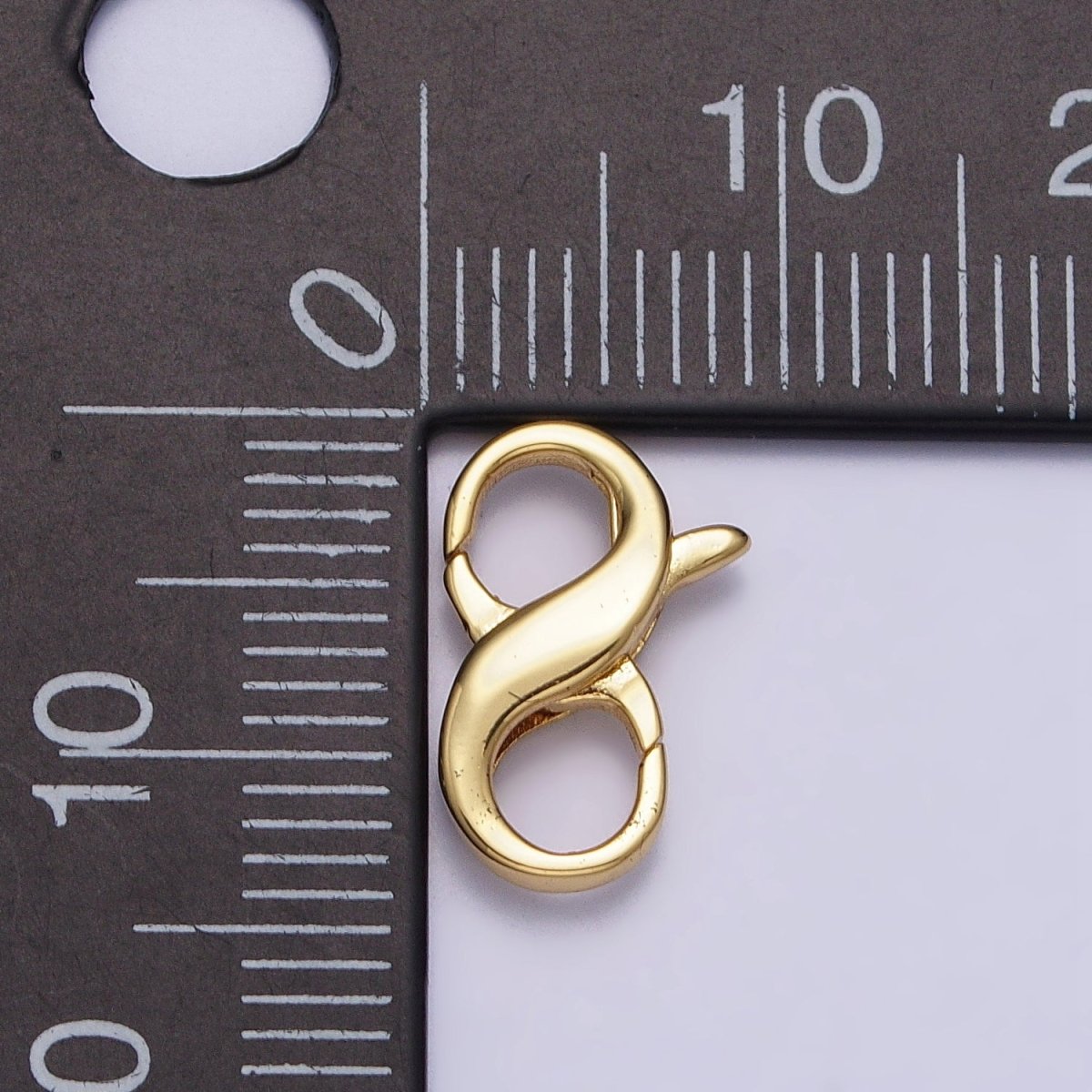 24K Gold Filled 13mm Infinity Double Lobster Clasps Closure Jewelry Supply in Gold & Silver | Z-143 Z-144