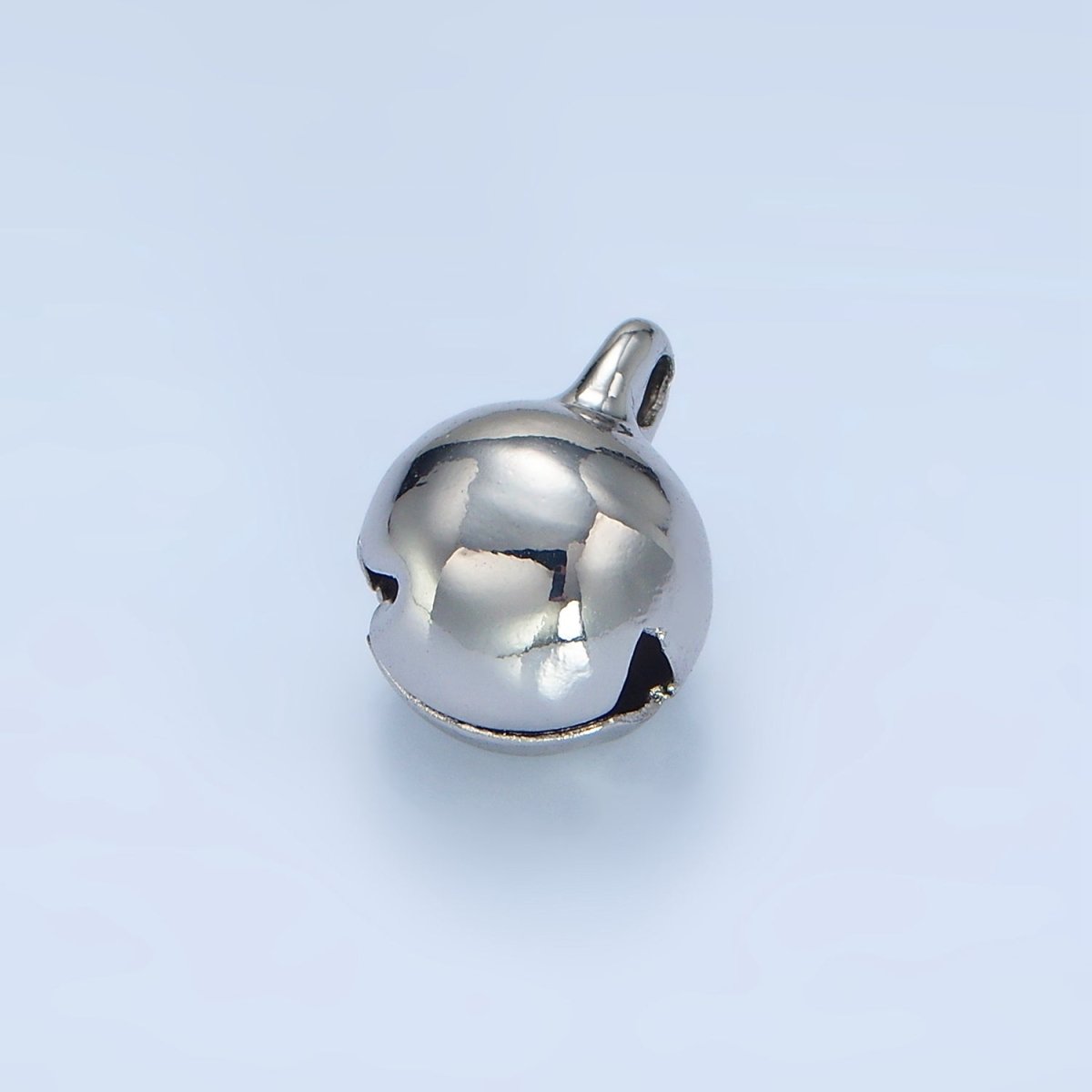 24K Gold Filled 13mm Jingle Bell Minimalist Mini Multidimensional Charm in Gold & Silver | X883