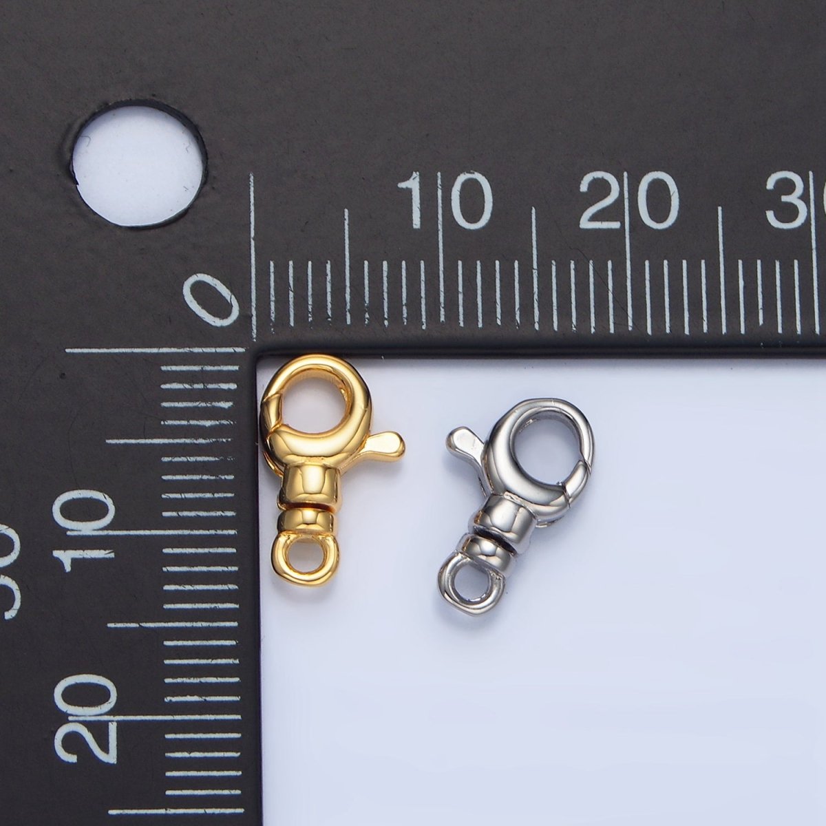 24K Gold Filled 13mm Lobster Clasps Claw Closure Findings in Gold & Silver | Z964