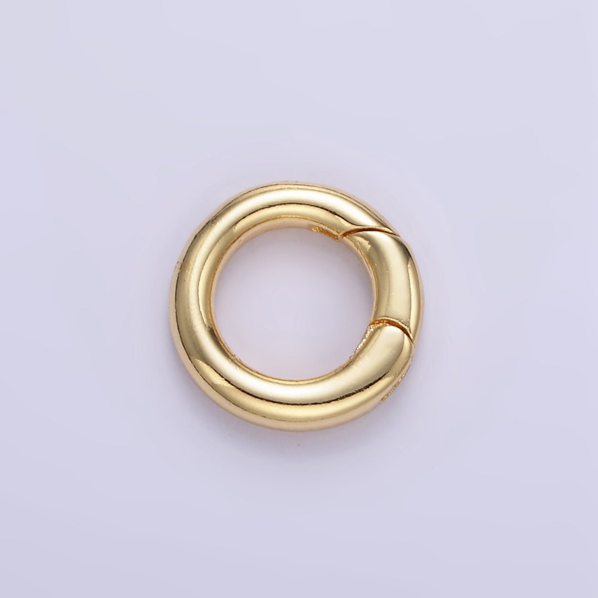 24K Gold Filled 13mm Round Push Gate Findings in Gold & Silver | L079