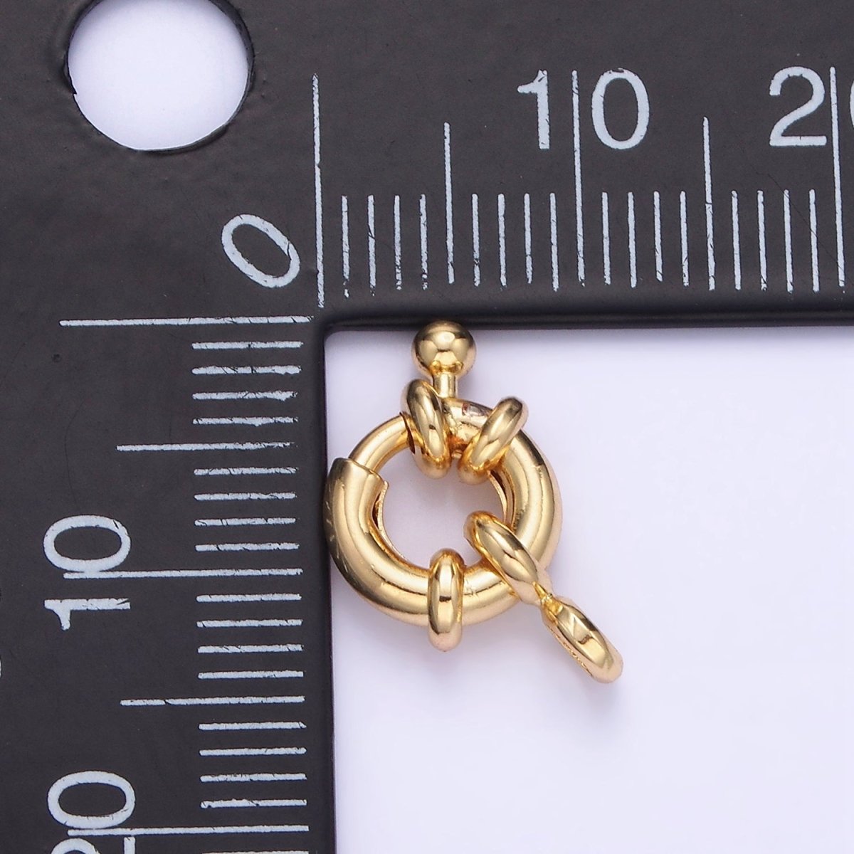 24K Gold Filled 13mm Single Nautical Sailor Clasps Closure Findings | Z790 - DLUXCA
