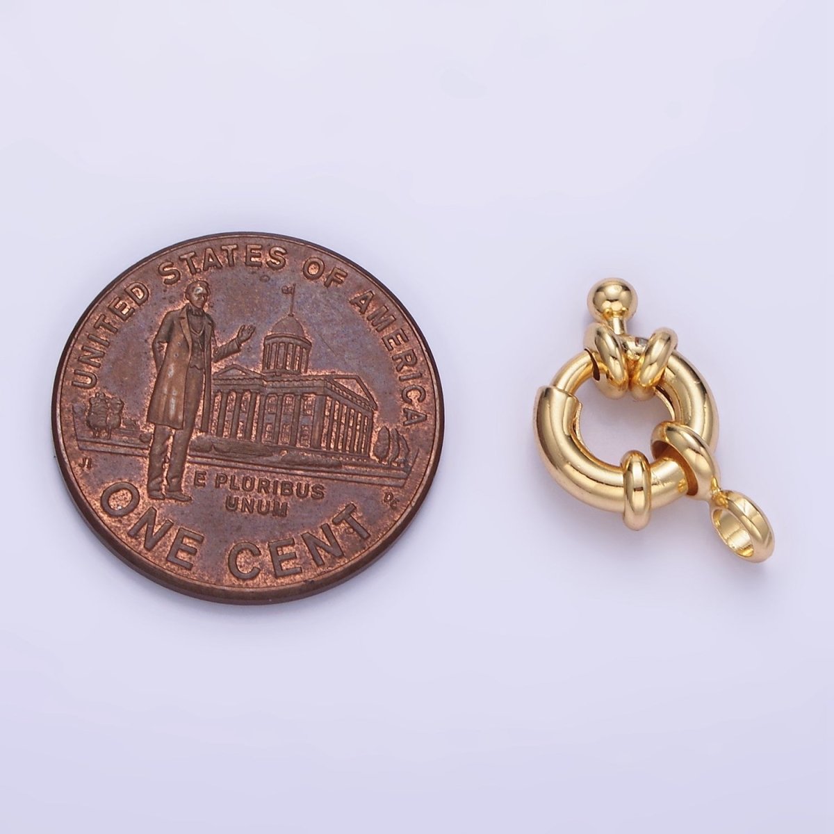 24K Gold Filled 13mm Single Nautical Sailor Clasps Closure Findings | Z790 - DLUXCA