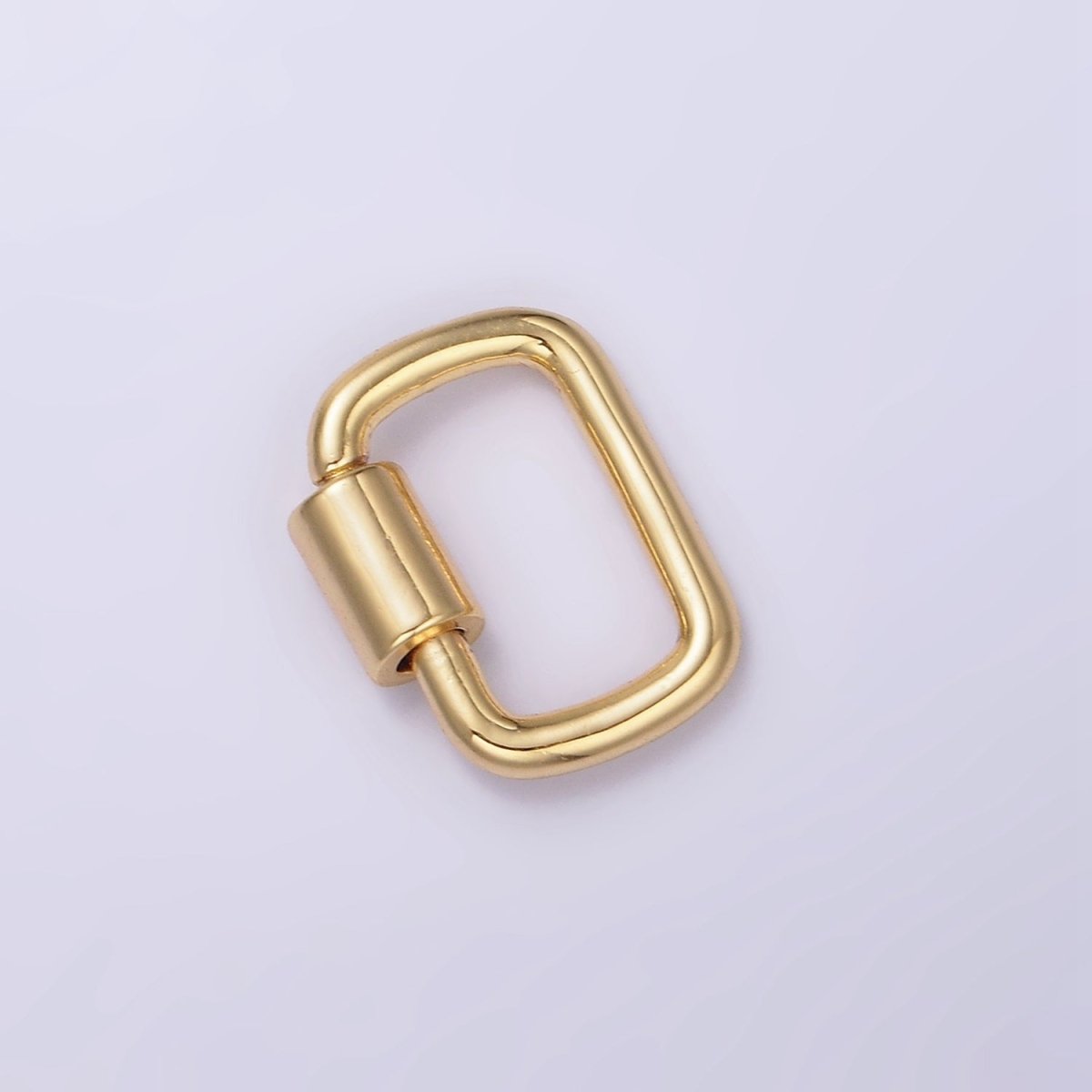 24K Gold Filled 14mm Carabiner Rectangular Jewelry Findings Supply | Z578 - DLUXCA