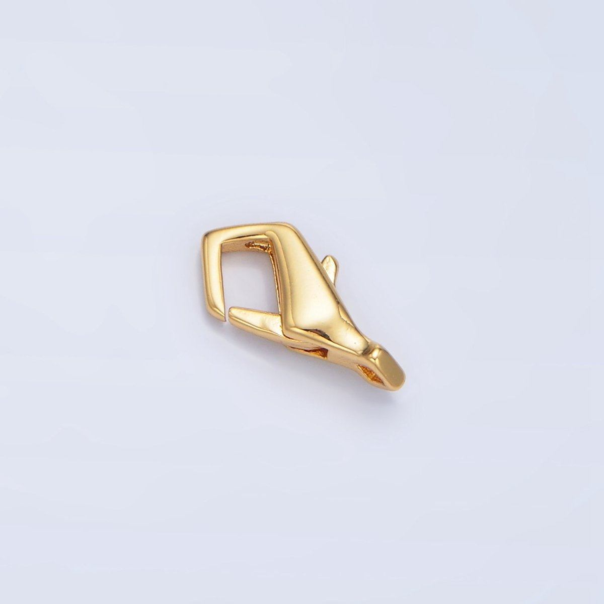 24K Gold Filled 14mm Geometric Edged Lobster Claw Clasps Closure Findings in Gold & Silver | Z962