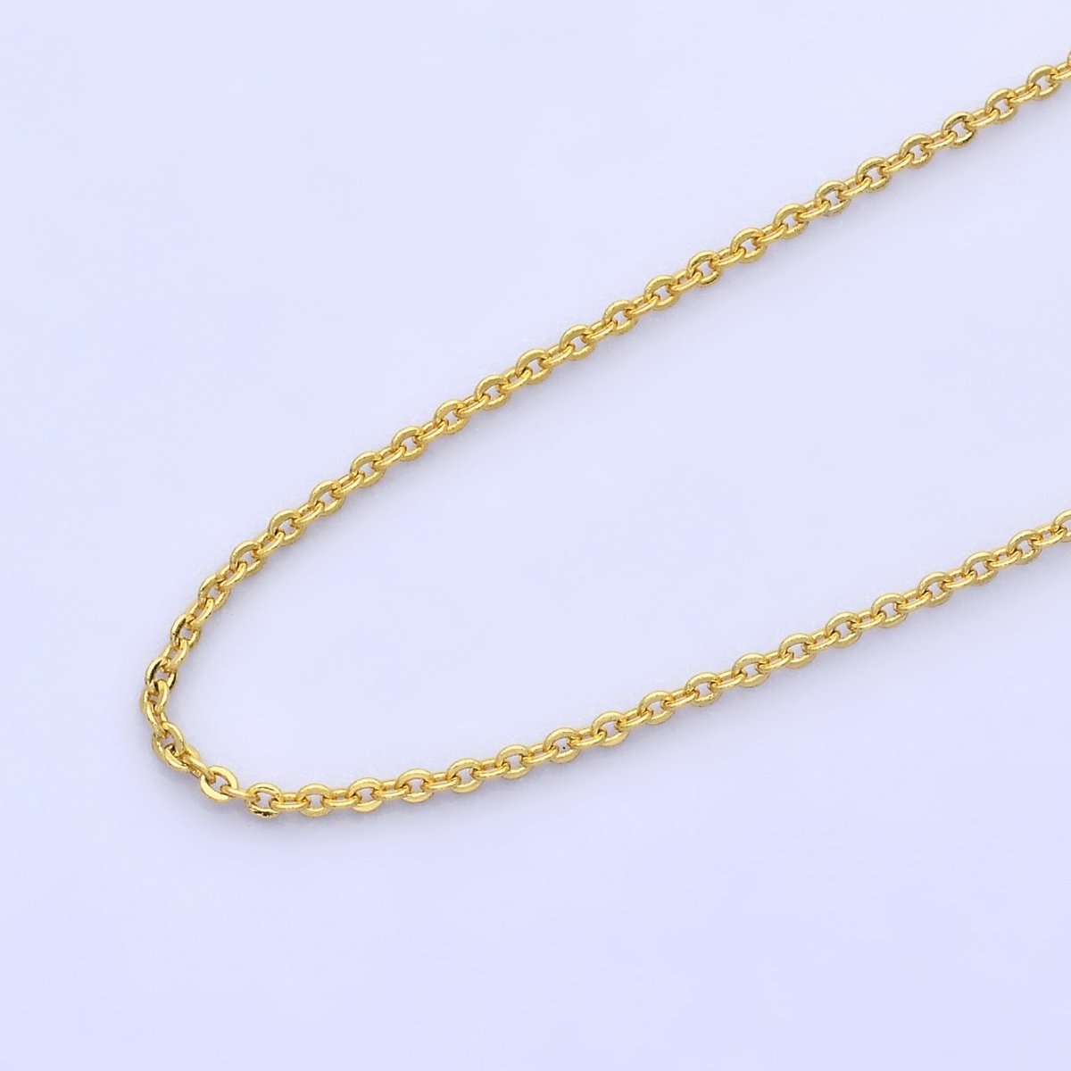 24K Gold Filled 1.4mm Minimalist Cable Chain 18 Inch Necklace | WA - 2717 - DLUXCA