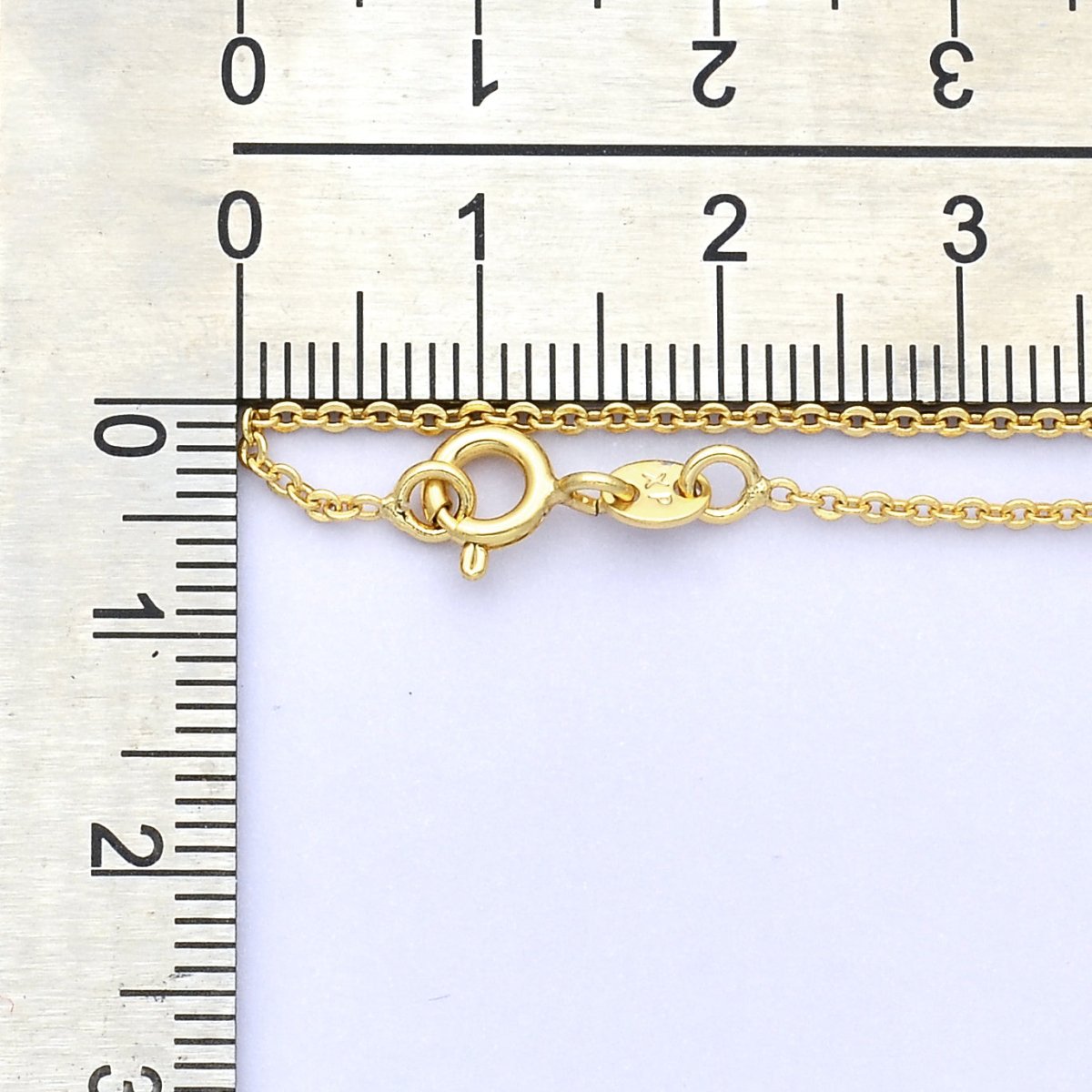 24K Gold Filled 1.4mm Minimalist Cable Chain 18 Inch Necklace | WA - 2717 - DLUXCA