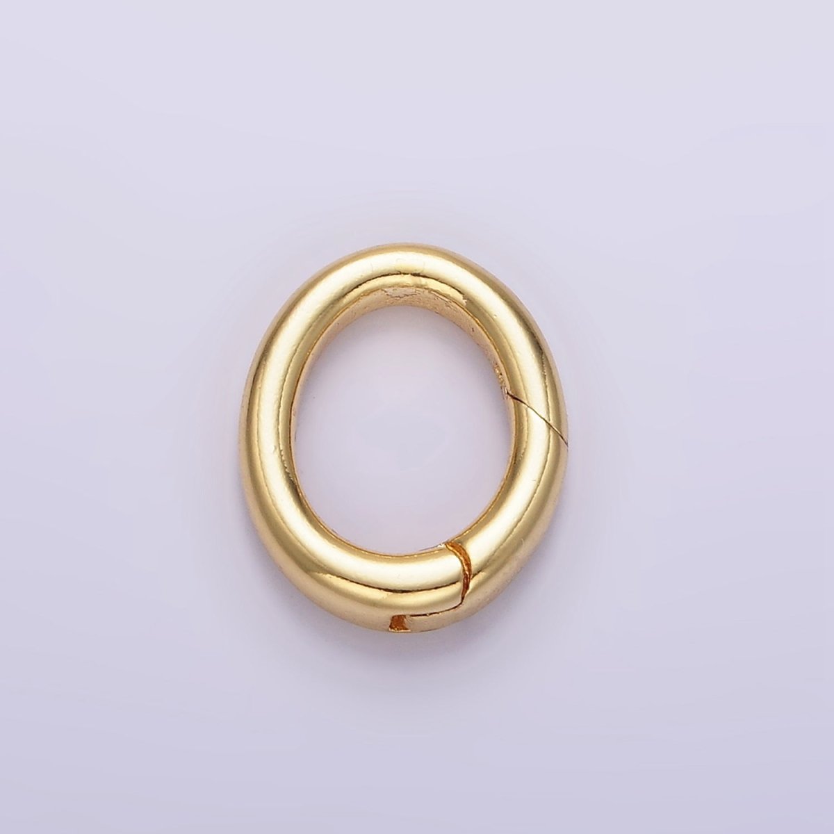 24K Gold Filled 14mm Oval Push Spring Gate Findings in Gold & Silver | Z798