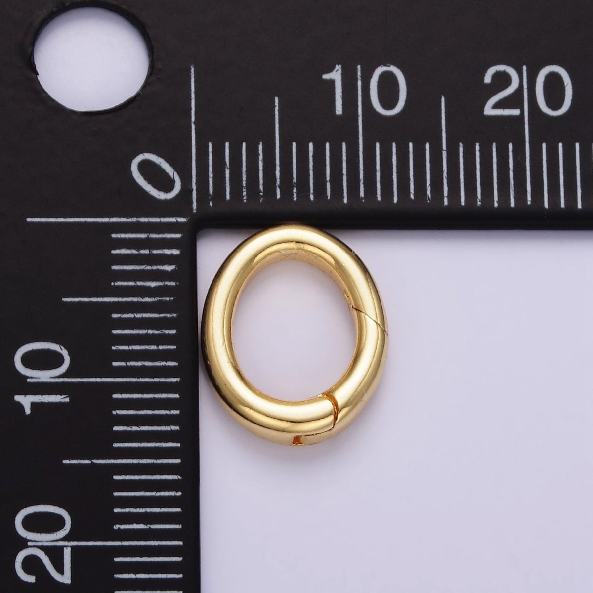 24K Gold Filled 14mm Oval Push Spring Gate Findings in Gold & Silver | Z798