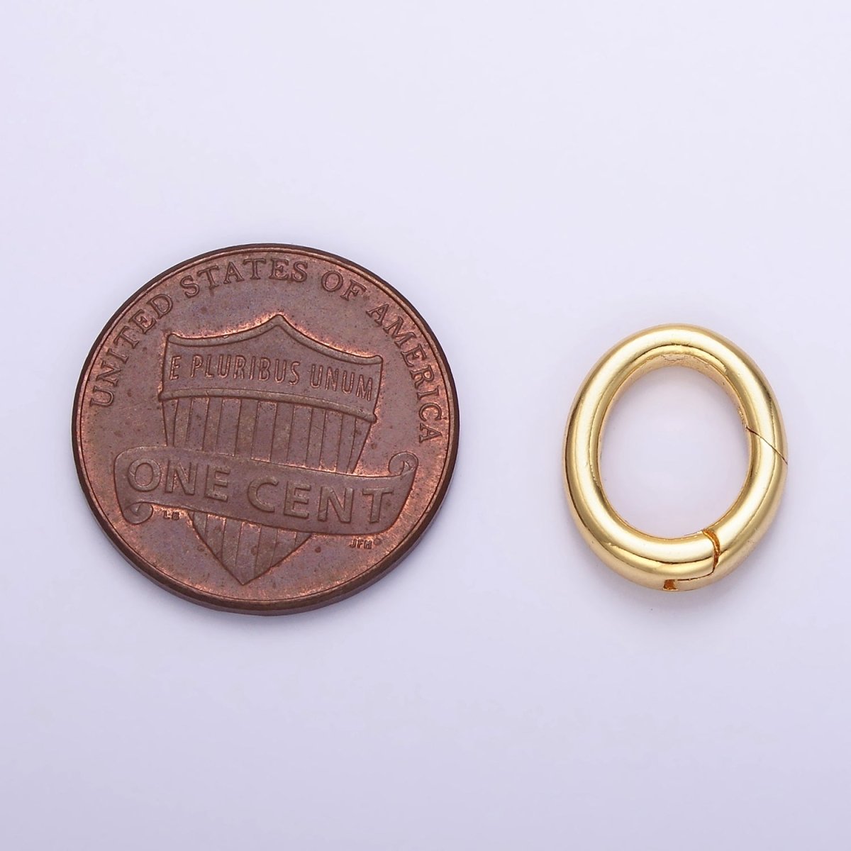 24K Gold Filled 14mm Oval Push Spring Gate Findings in Gold & Silver | Z798