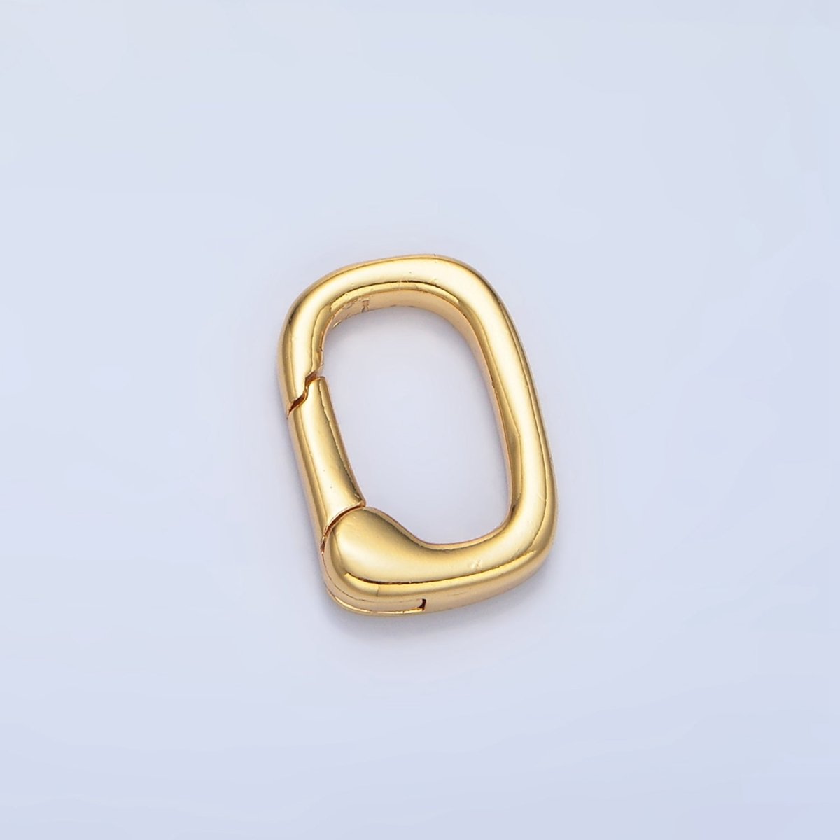 24K Gold Filled 14mm Square Push Spring Gate Findings in Gold & Silver | Z966