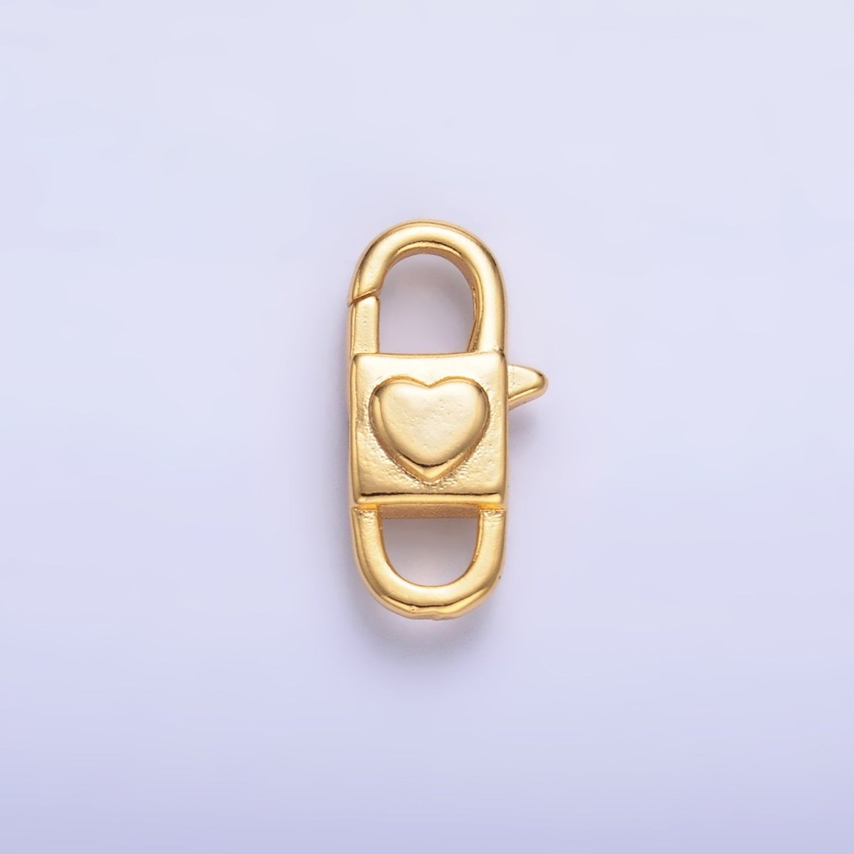 24K Gold Filled 15.5mm, 12.5mm Heart Oblong Lobster Clasps Closure Findings in Gold & Silver | Z1081 Z1082