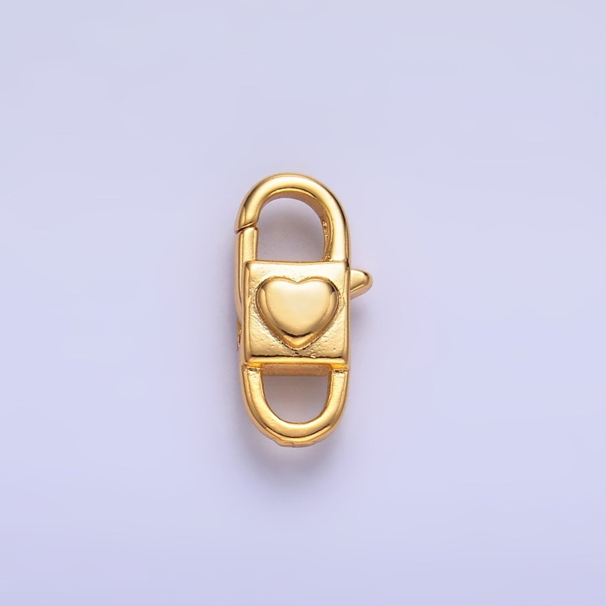 24K Gold Filled 15.5mm, 12.5mm Heart Oblong Lobster Clasps Closure Findings in Gold & Silver | Z1081 Z1082
