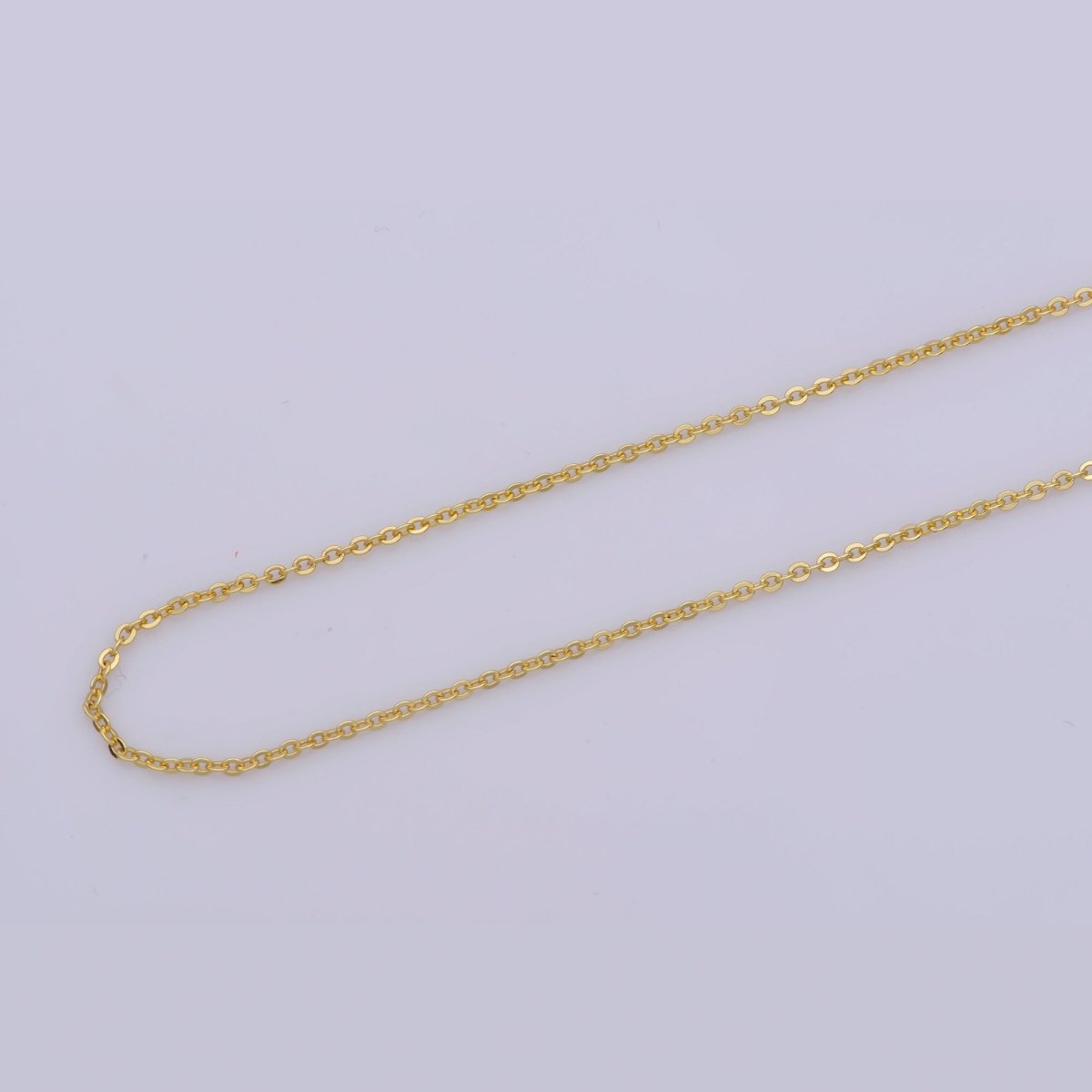 24K Gold Filled 1.5mm Dainty Cable Rolo 16 Inch, 18 Inch Chain Necklace | WA-277 WA-276