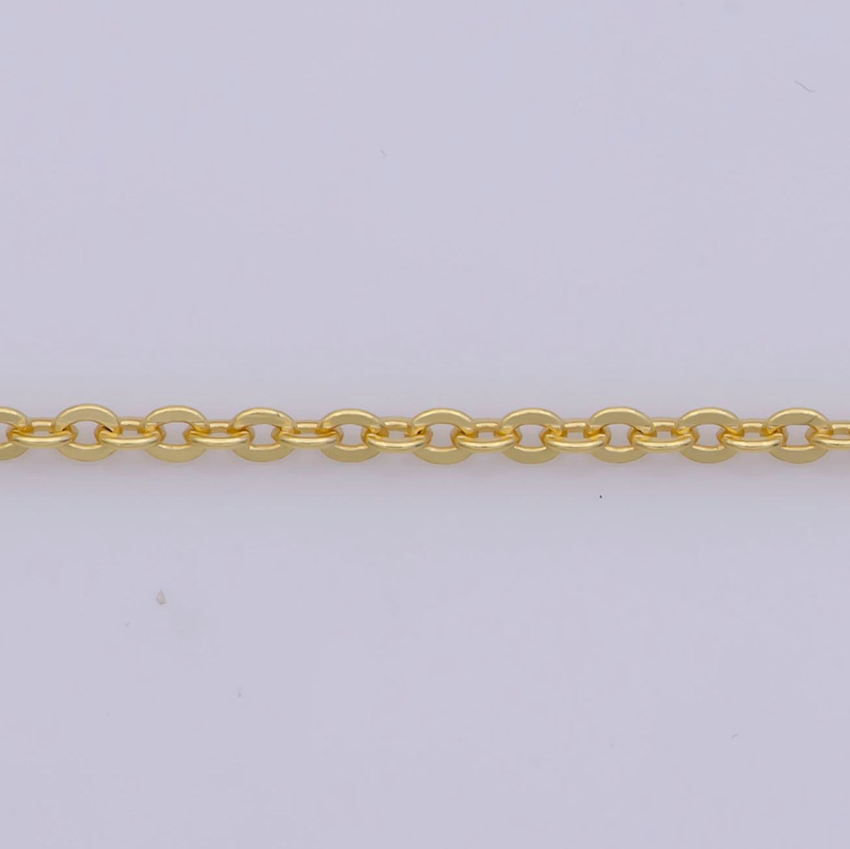 24K Gold Filled 1.5mm Dainty Cable Rolo 16 Inch, 18 Inch Chain Necklace | WA-277 WA-276