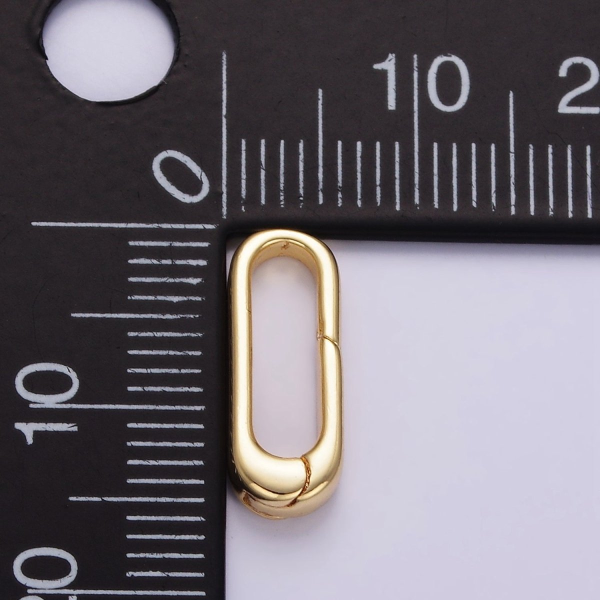 24K Gold Filled 15mm Oblong Push Spring Gate Findings in Gold & Silver | Z804