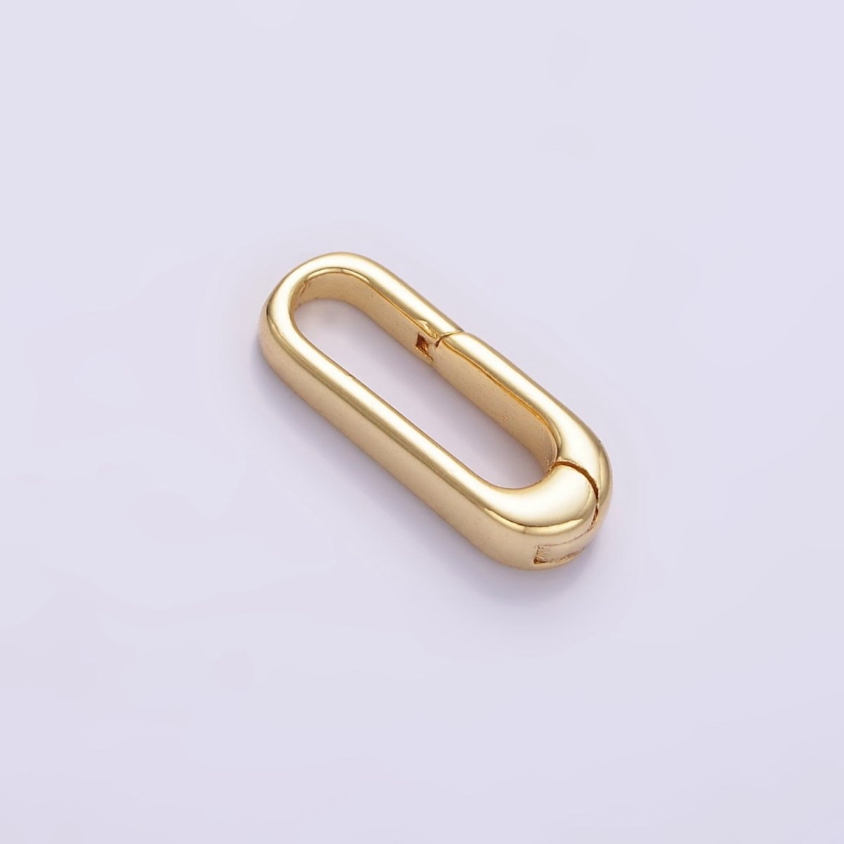 24K Gold Filled 15mm Oblong Push Spring Gate Findings in Gold & Silver | Z804