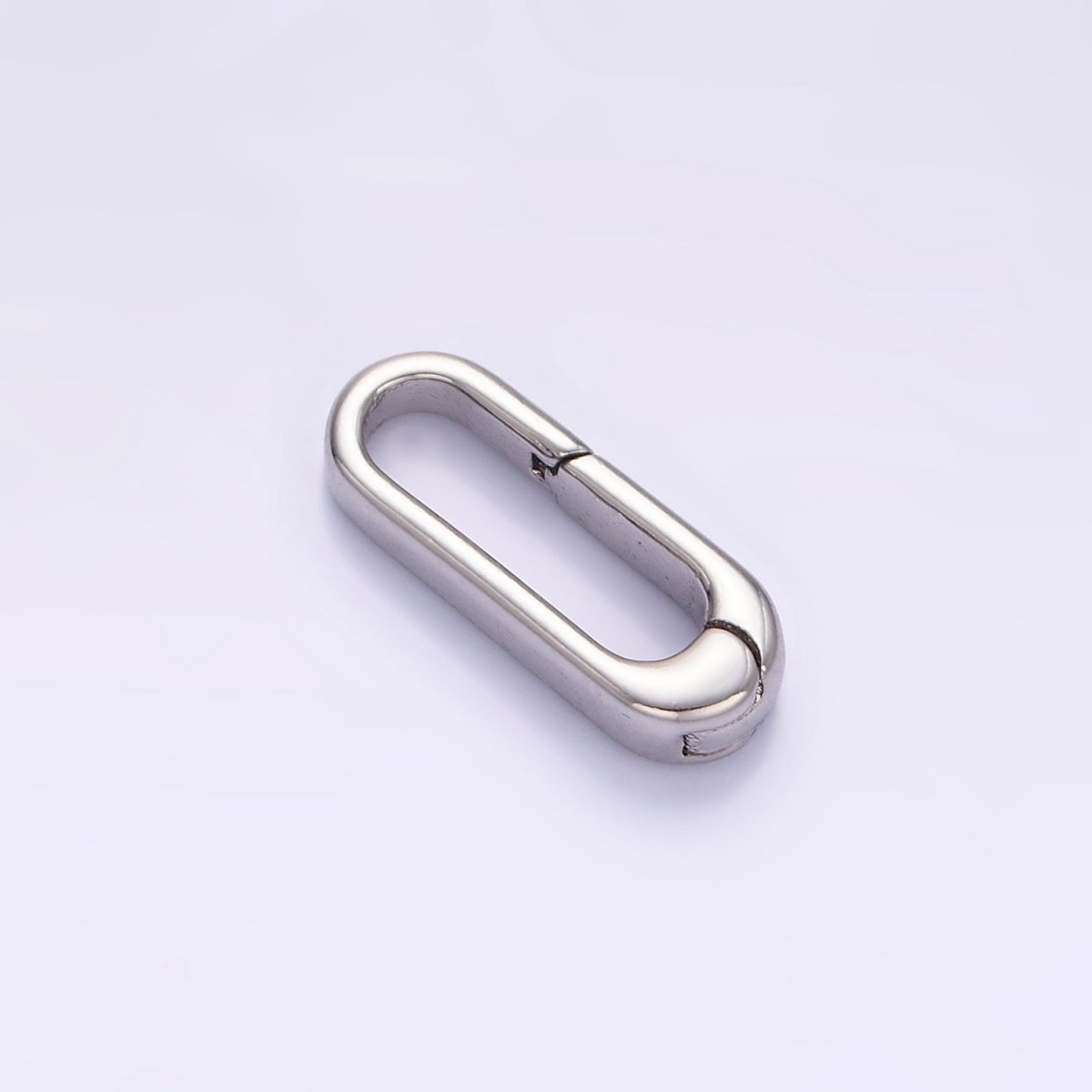 24K Gold Filled 15mm Oblong Push Spring Gate Findings in Gold & Silver | Z804