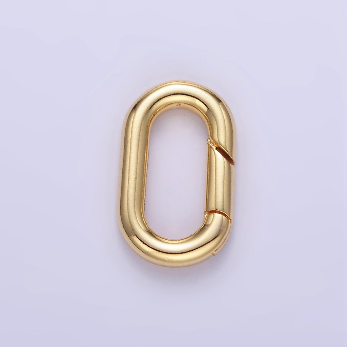 24K Gold Filled 15mm Oblong Push Gate Enhancer Findings in Gold & Silver | L078