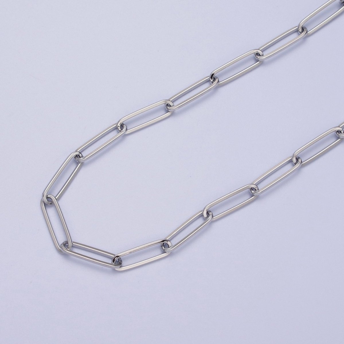 24K Gold Filled 15mm x 4.5mm Paperclip Link Gold, Silver Minimalist Unfinished Chain | ROLL-923 ROLL-924 Clearance Pricing