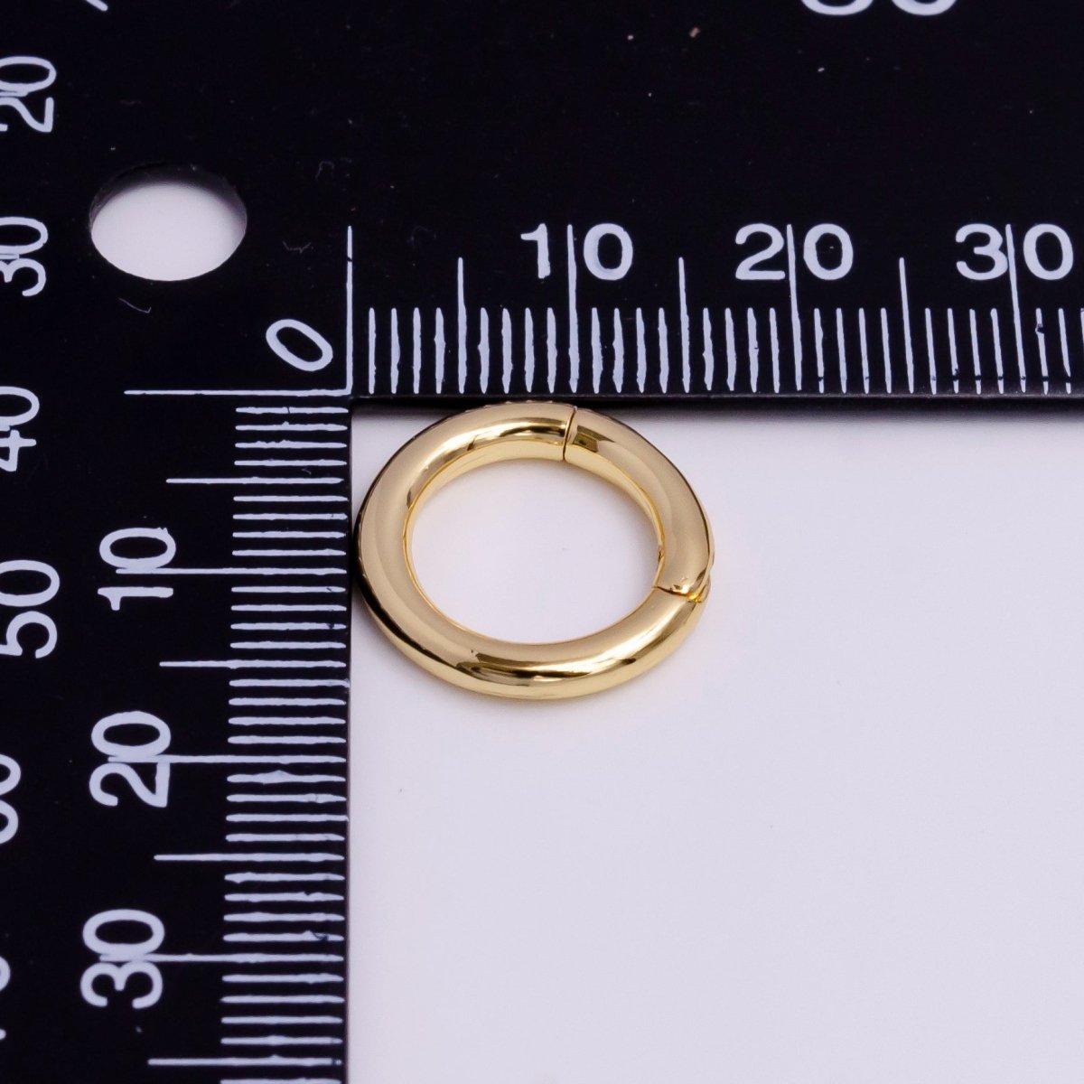 24K Gold Filled 16mm, 17mm Pull Round Spring Gate Ring Jewelry Supply | Z-378 Z-380