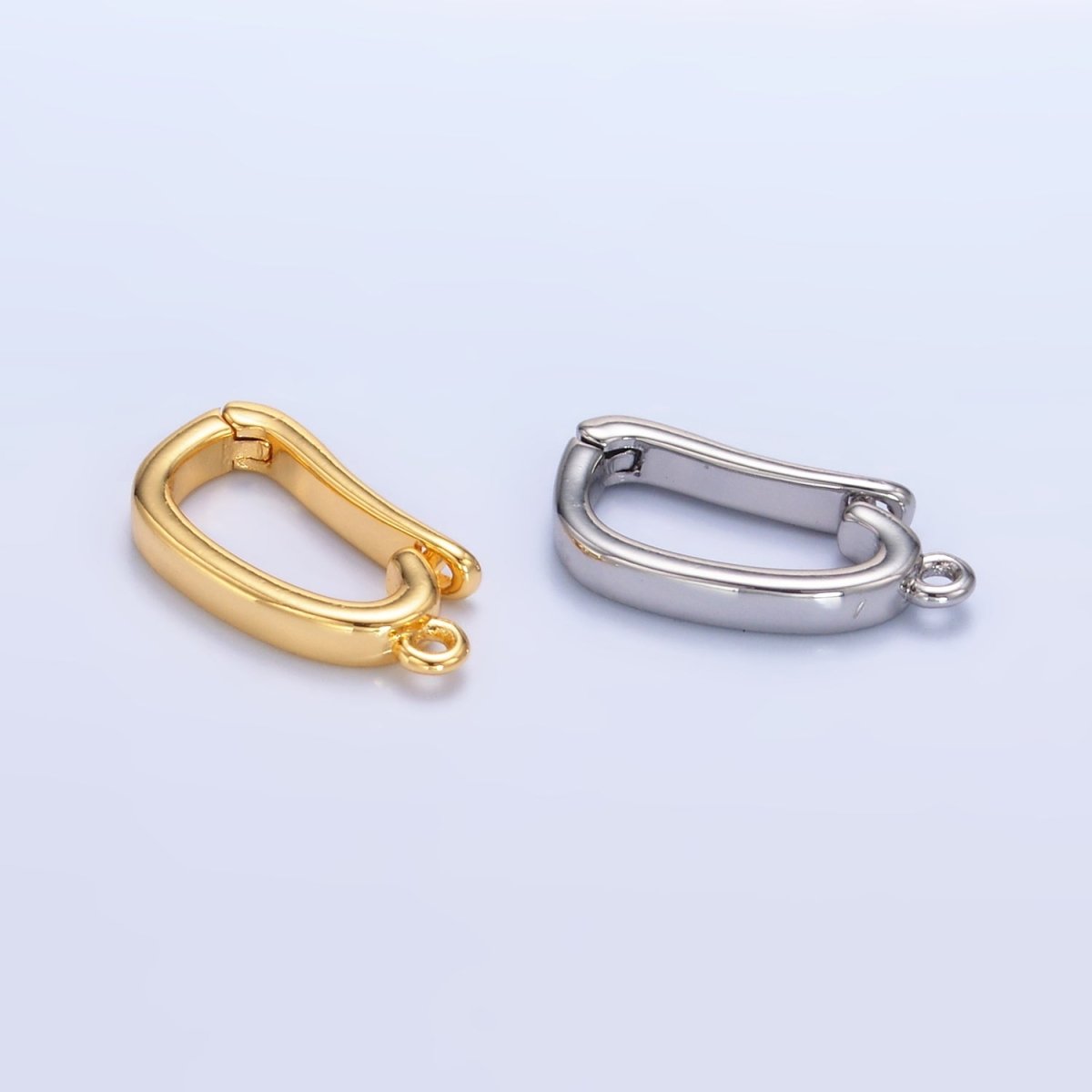 24K Gold Filled 16mm Minimalist Snap Latch Bail Finding in Gold & Silver | Z1083
