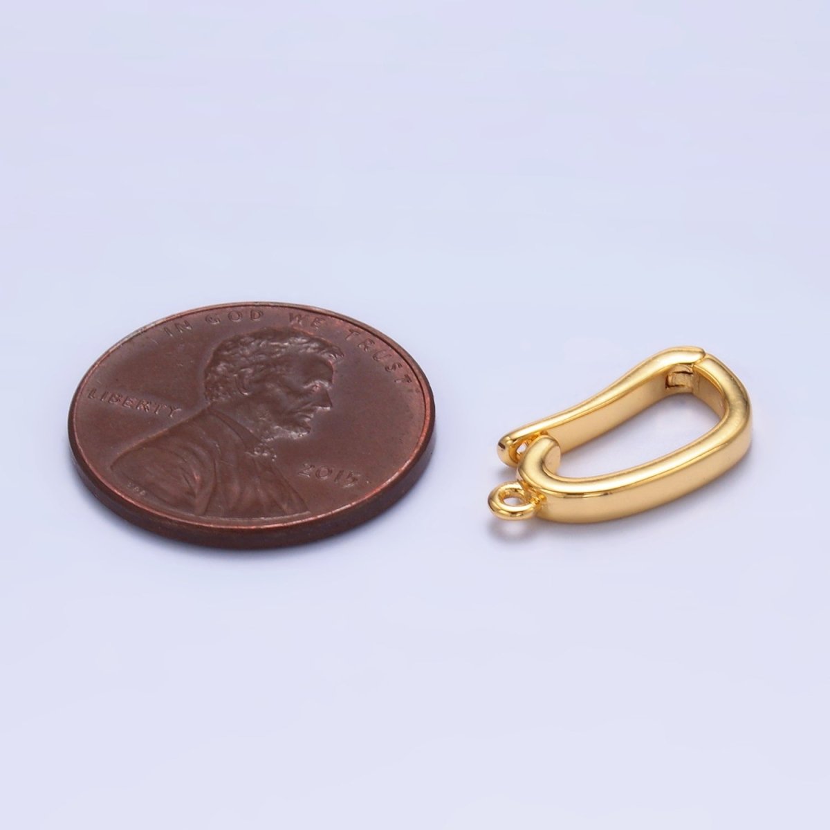 24K Gold Filled 16mm Minimalist Snap Latch Bail Finding in Gold & Silver | Z1083