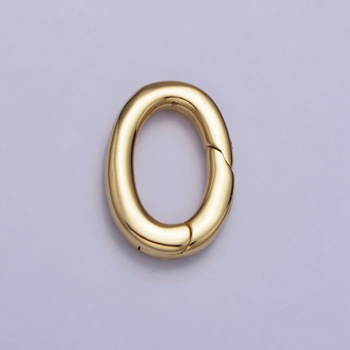 24K Gold Filled 16mm Oval Push Spring Gate Ring Supply in Gold & Silver | Z-135 Z-136