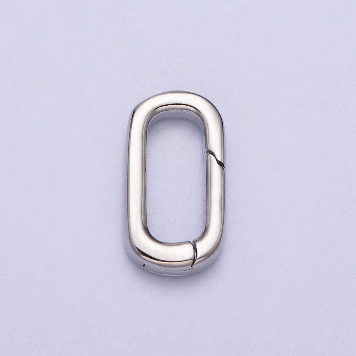 24K Gold Filled 16mm Rectangular Push Spring Gate Ring Closure in Silver & Gold | K-135 Z-408