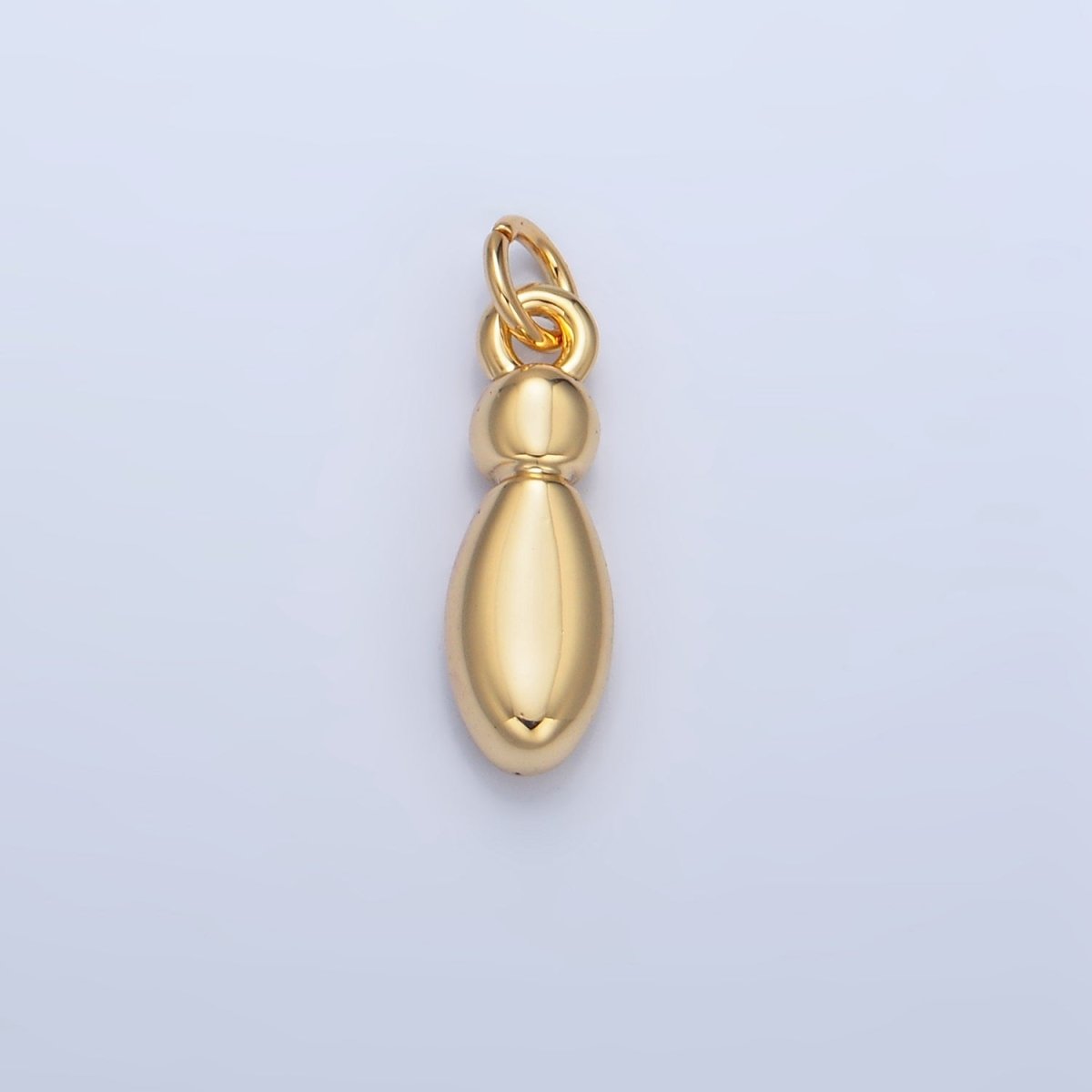 24K Gold Filled 17mm Initial Letter Chubby Balloon Charm | A1513 - A1525