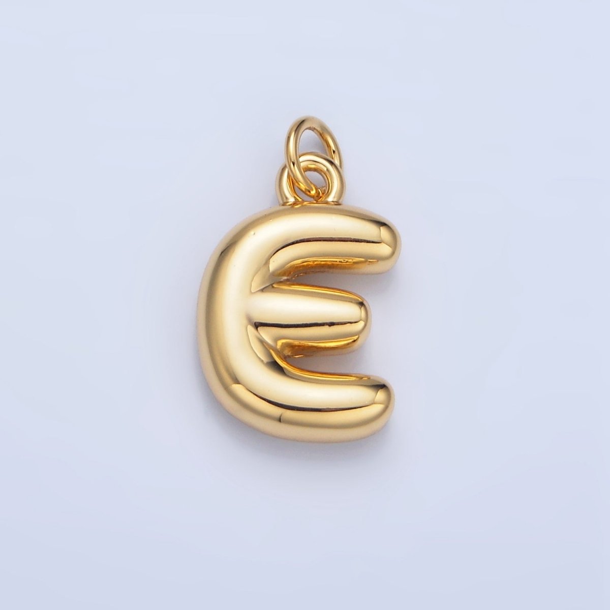24K Gold Filled 17mm Initial Letter Chubby Balloon Charm | A1513 - A1525