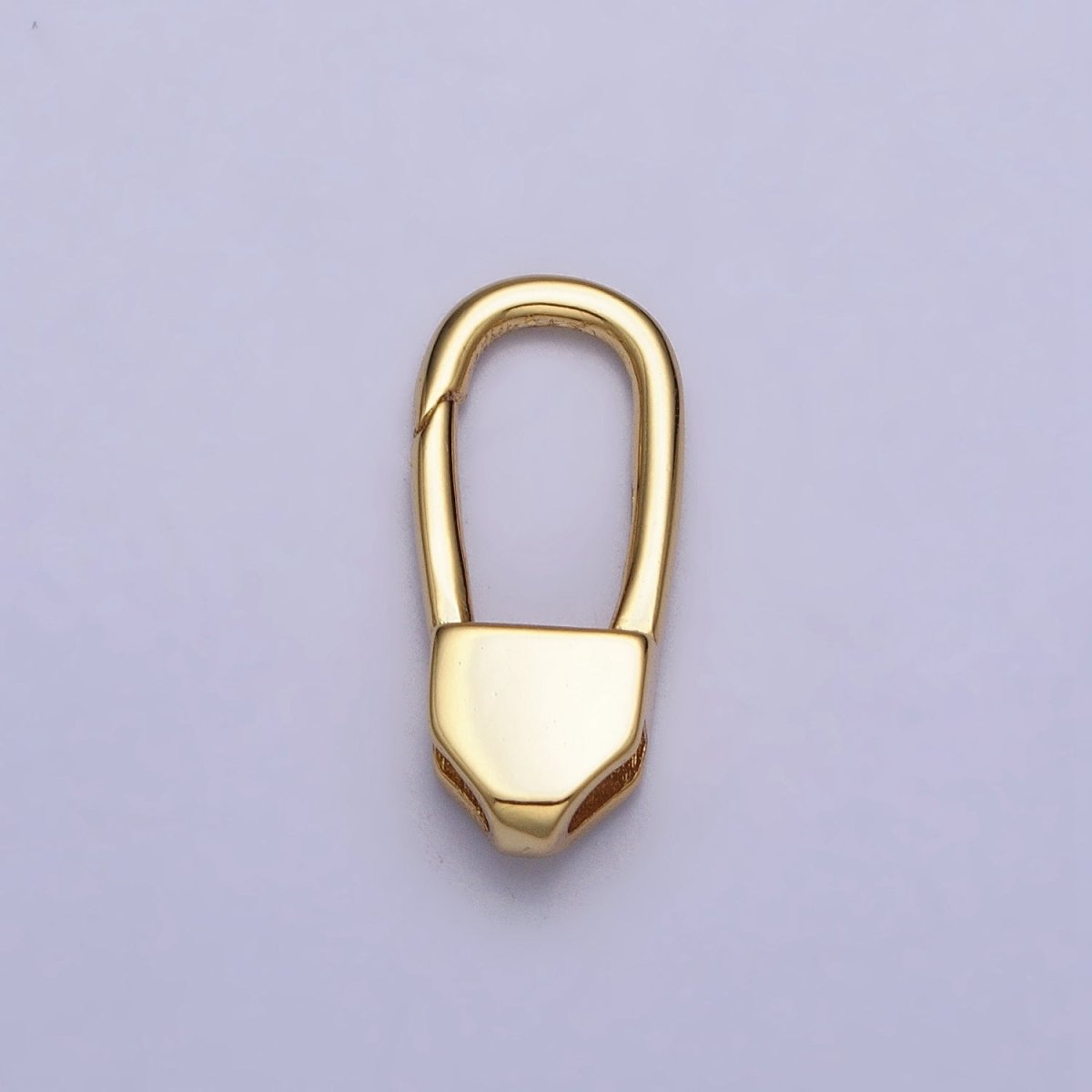 24K Gold Filled 17mm Long Oblong Triggerless Push Closure Supply in Gold & Silver | Z-115 Z-116