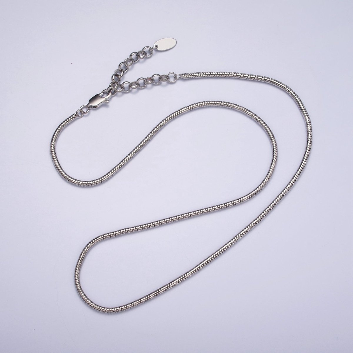 24K Gold Filled 18.5 Inch Cocoon Snake Finished Chain Necklace | WA-1010 WA-1011