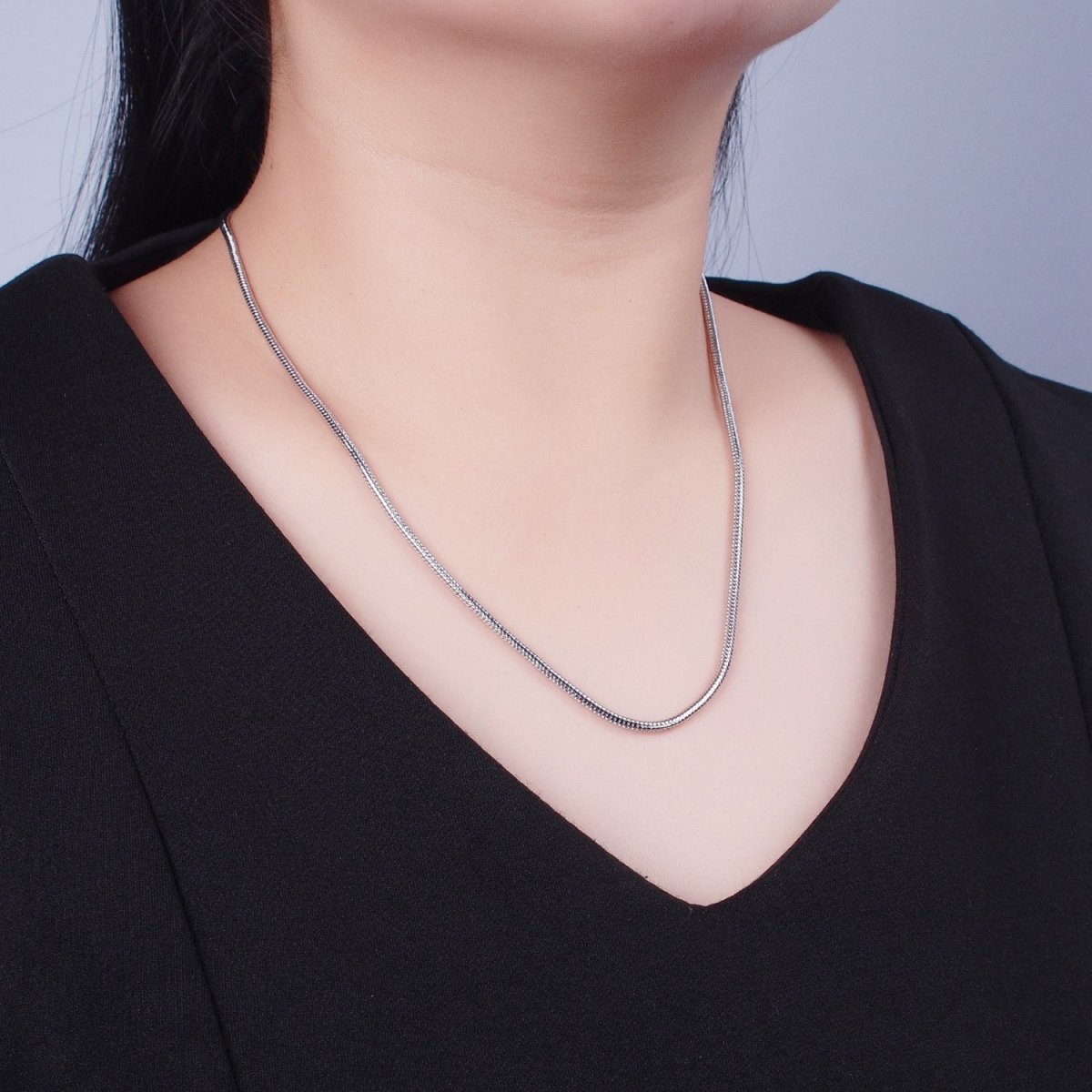 24K Gold Filled 18.5 Inch Cocoon Snake Finished Chain Necklace | WA-1010 WA-1011