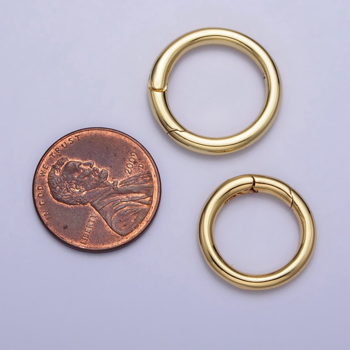 24K Gold Filled 18mm, 20mm Push Gate Ring Closure Enhancer Supply in Gold & Silver | Z-137~Z-140