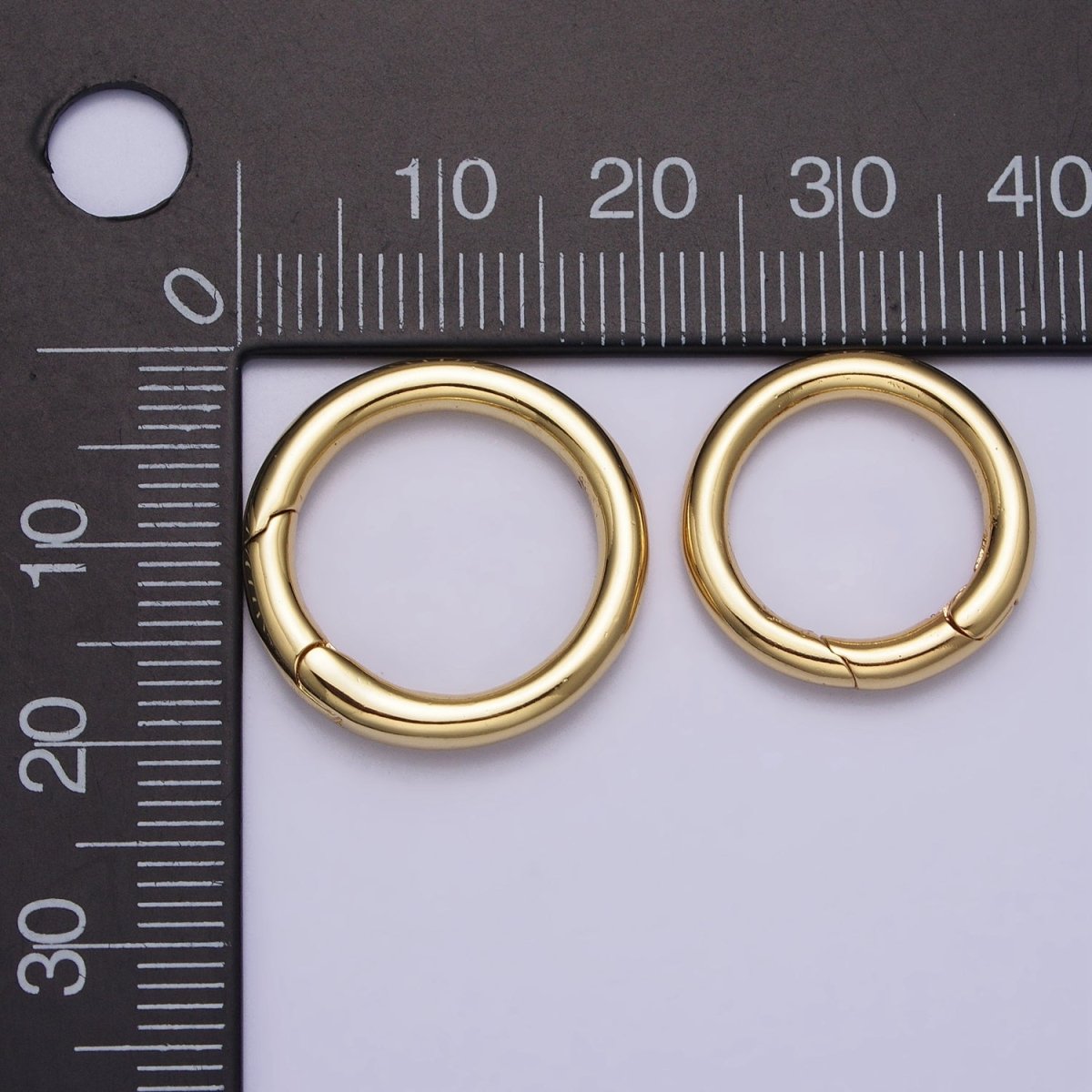 24K Gold Filled 18mm, 20mm Push Gate Ring Closure Enhancer Supply in Gold & Silver | Z-137~Z-140