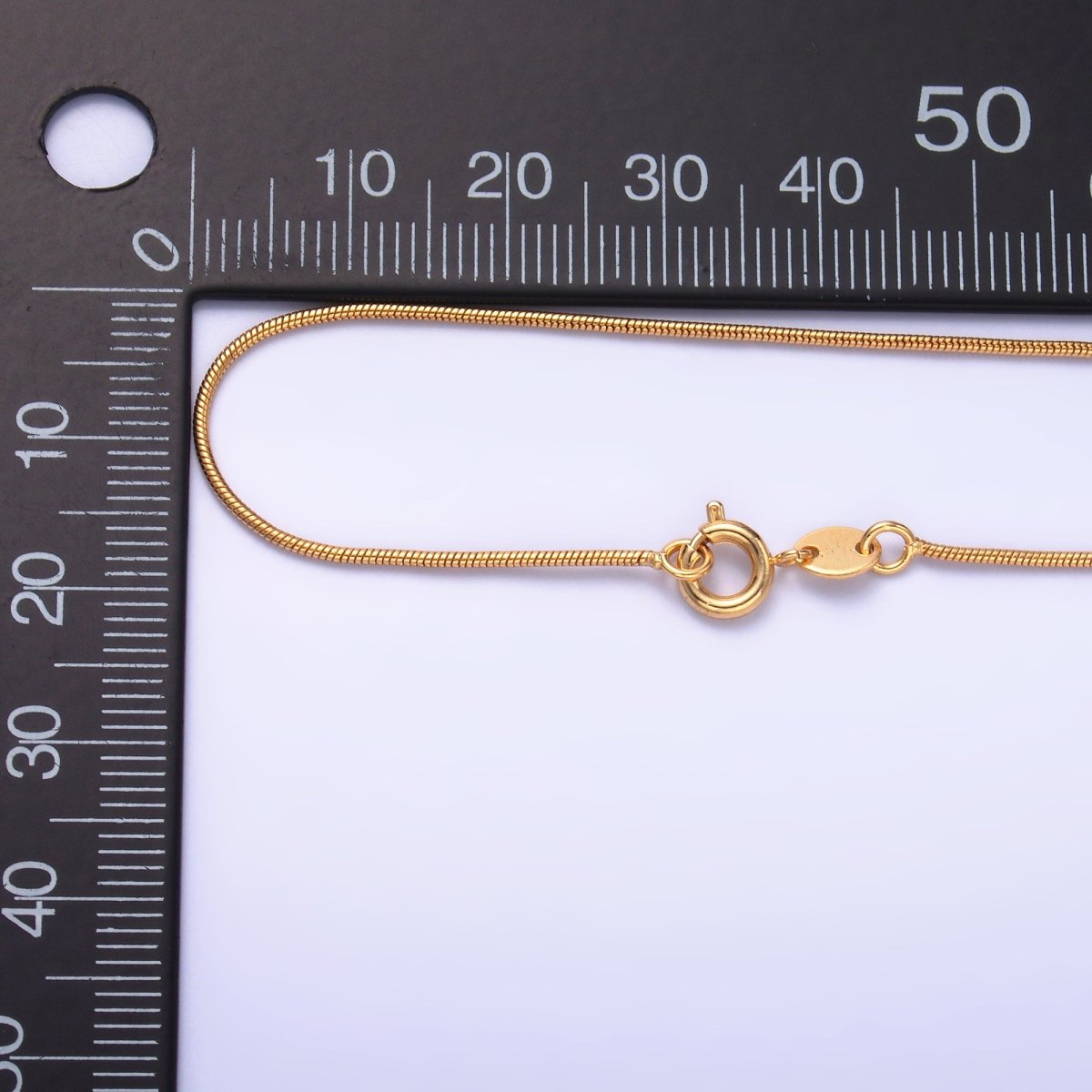 24K Gold Filled 1mm Snake Chain 18 Inch, 20 Inch Necklace | WA-2751 WA-2752