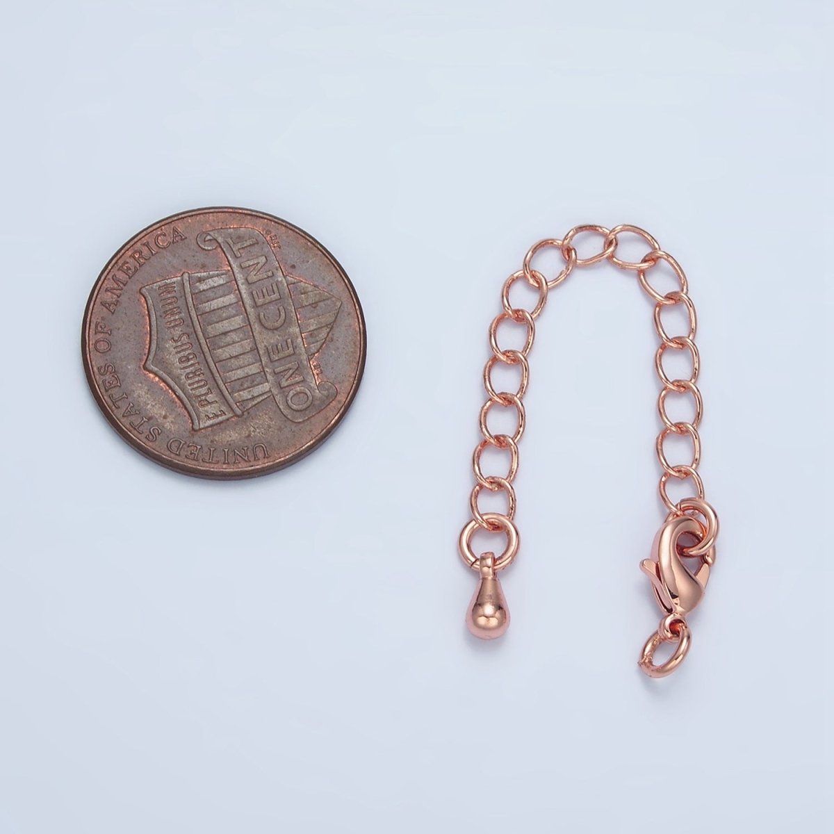 24K Gold Filled 2 Inch Extender Lobster Clasps Closure Findings Set in Gold, Rose Gold, Silver | Z881