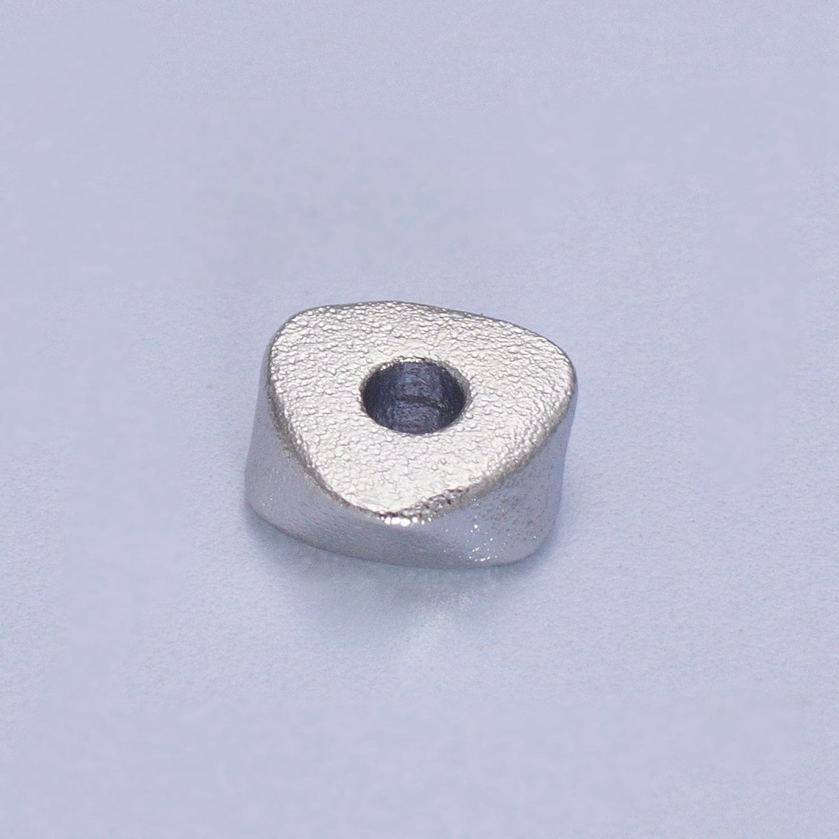 24K Gold Filled 20 Pieces 6.5mm Matte Geometric Triangle Bead Supply in Gold & Silver | K-309 K-310