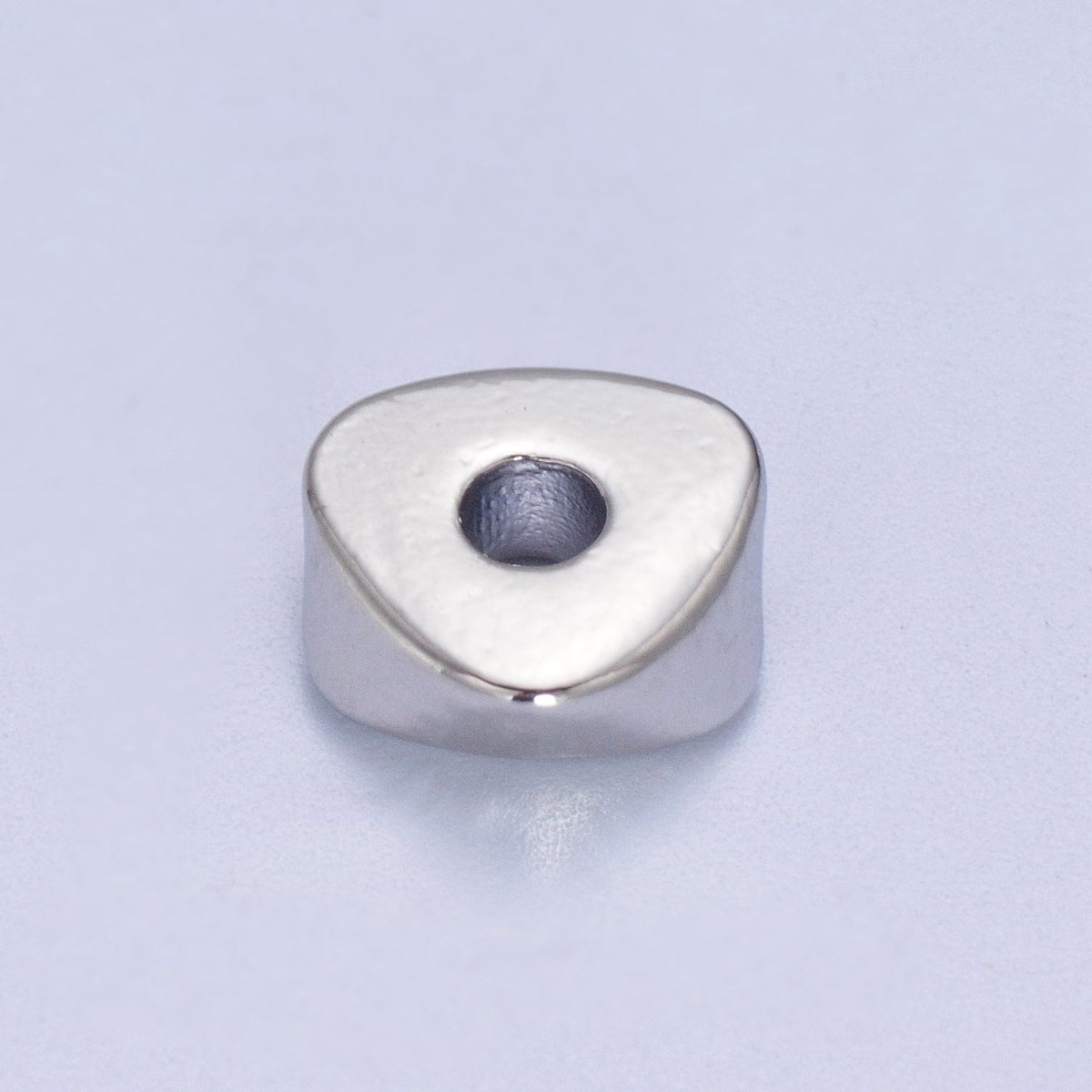 24K Gold Filled 20 Pieces 7.8mm Triangle Geometric Beads Supply in Gold & Silver | K-305 K-306