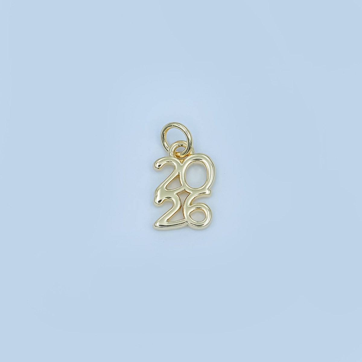 24K Gold Filled "2026" Year Script Minimalist Charm | N094 - DLUXCA